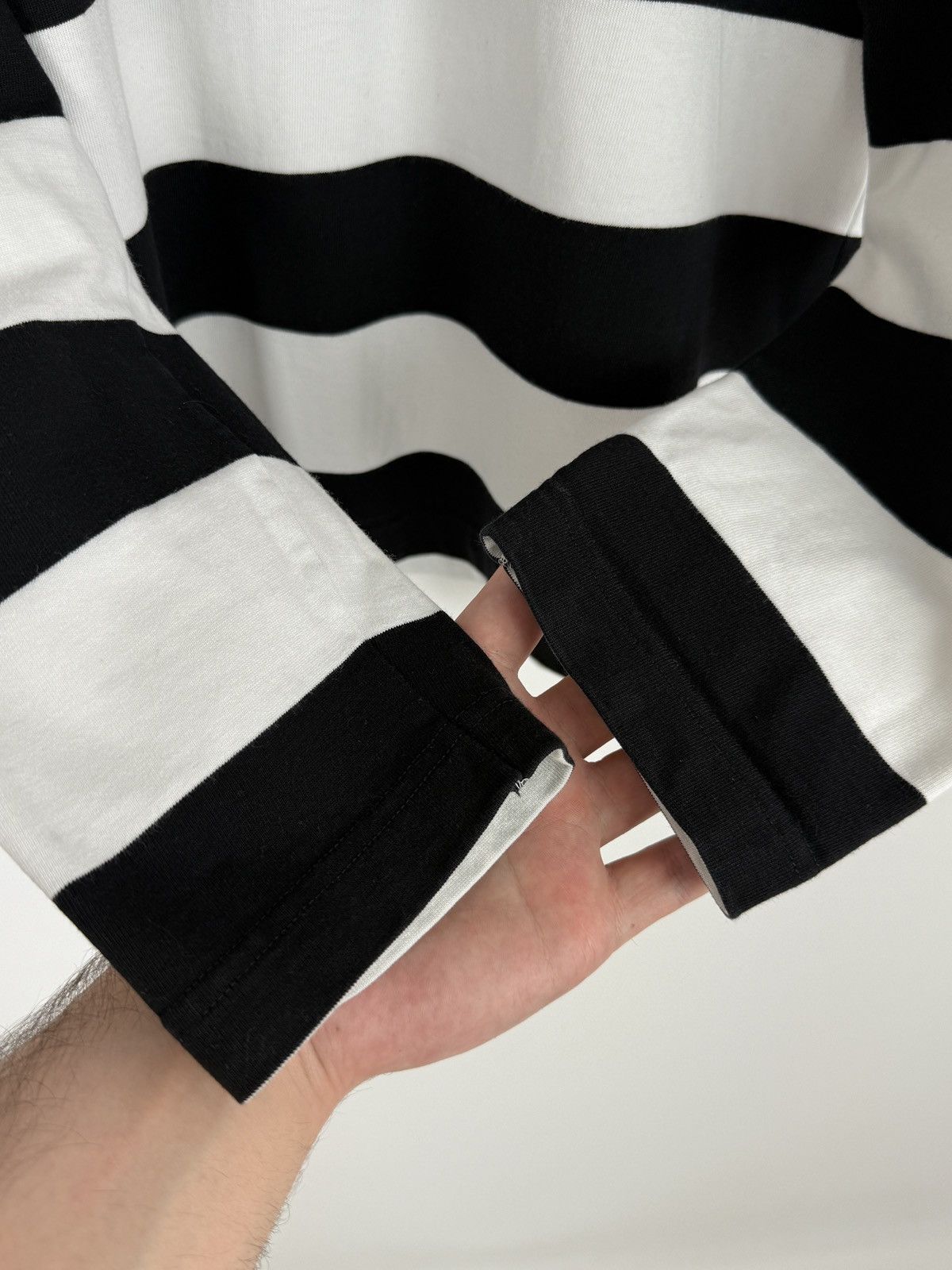 agnes b. Agnes B. Black White Stripe Border Long Sleeve Shirt 3 Size M / US 6-8 / IT 42-44 - 4 Thumbnail