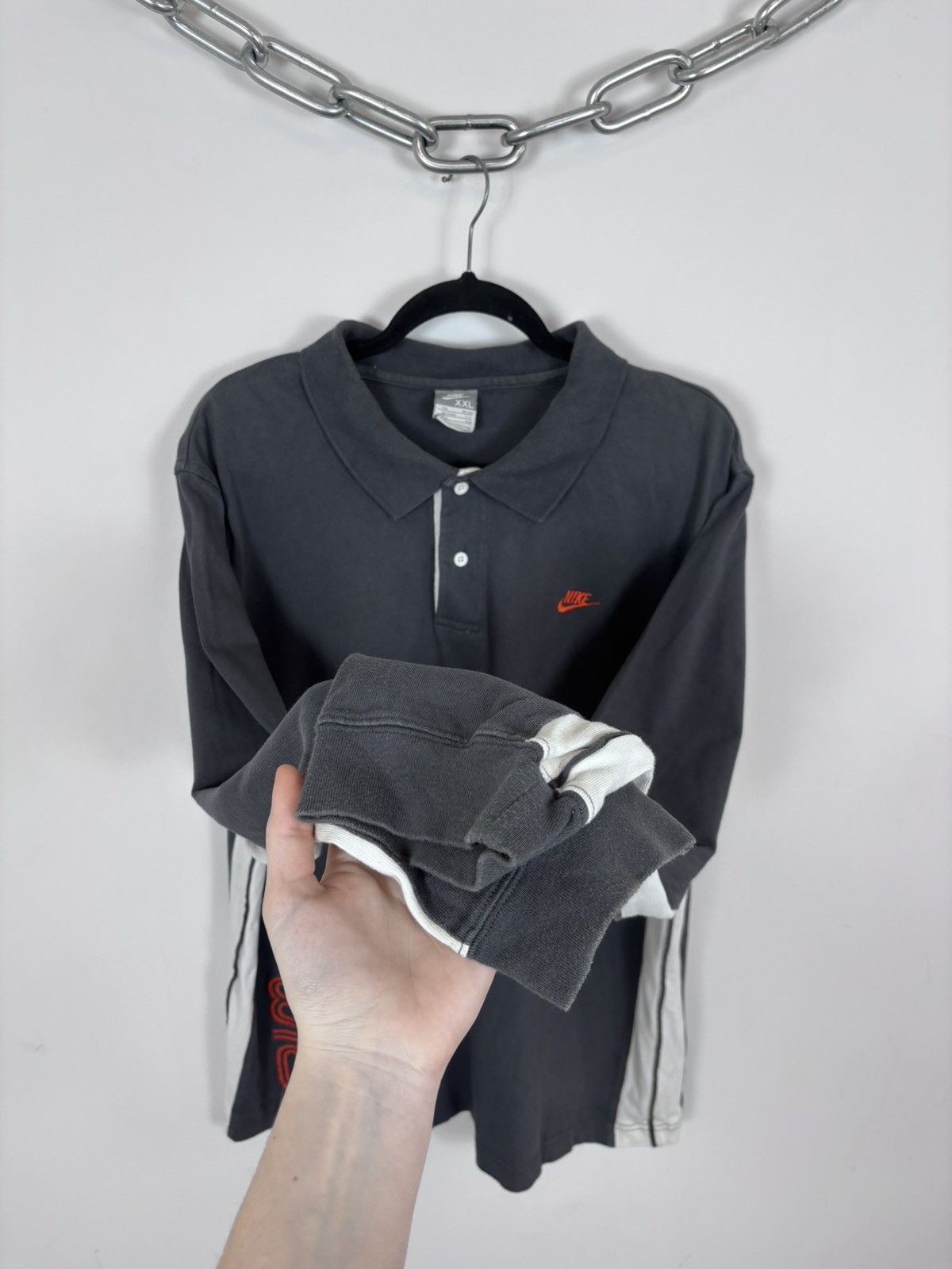 Nike Vintage Nike Y2K Seoul Embroidered Big Logo Rugby Polo Shirt Size US XXL / EU 58 / 5 - 9 Thumbnail