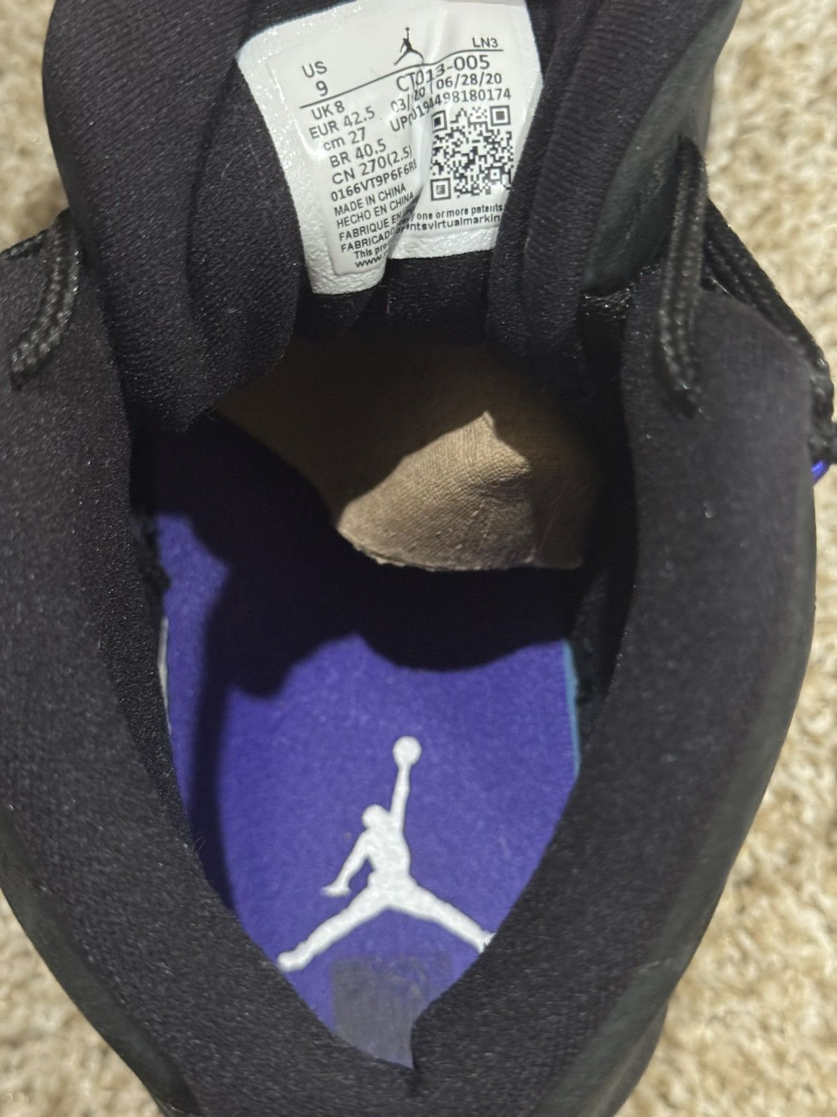 Jordan Brand Jordan 12 Purple Concord Size US 9 / EU 42 - 7 Thumbnail