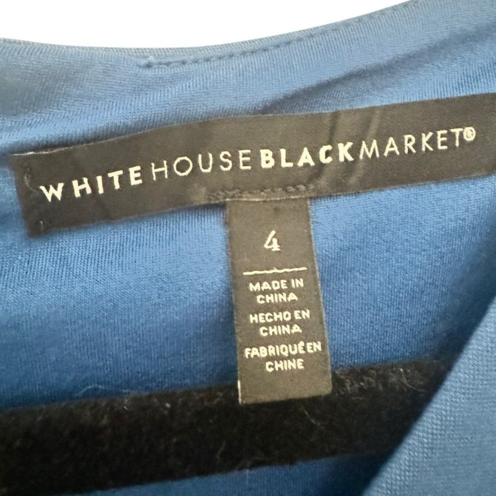 White House Black Market White House Black Market SZ 4 light blue sleeveless flare dr Size S / US 4 / IT 40 - 3 Thumbnail