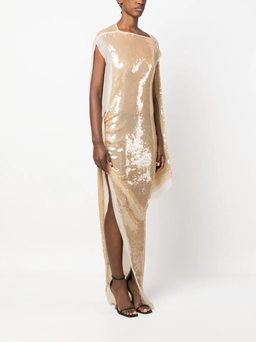 Rick Owens o1y0126 Maxi Dress in Beige Size M / US 6-8 / IT 42-44 - 2 Thumbnail