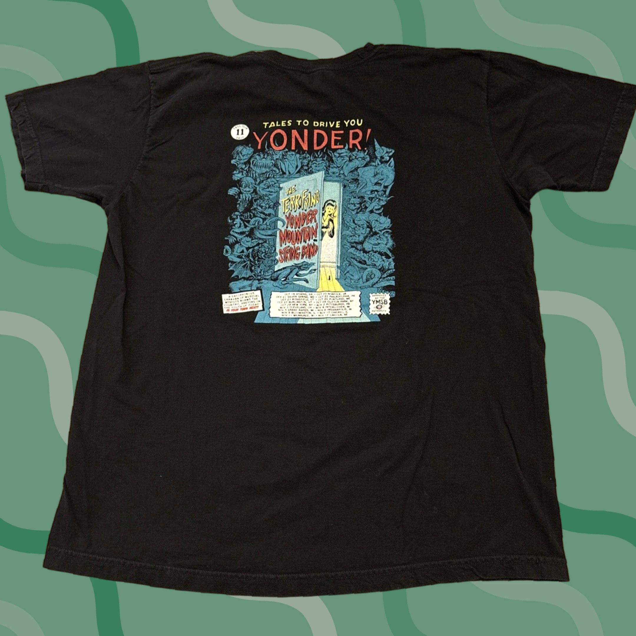 American Apparel VINTAGE Yonder Mountain String Band T-Shirt 2011 Black XL Mens American Apparel Size US XL / EU 56 / 4 - 1 Thumbnail