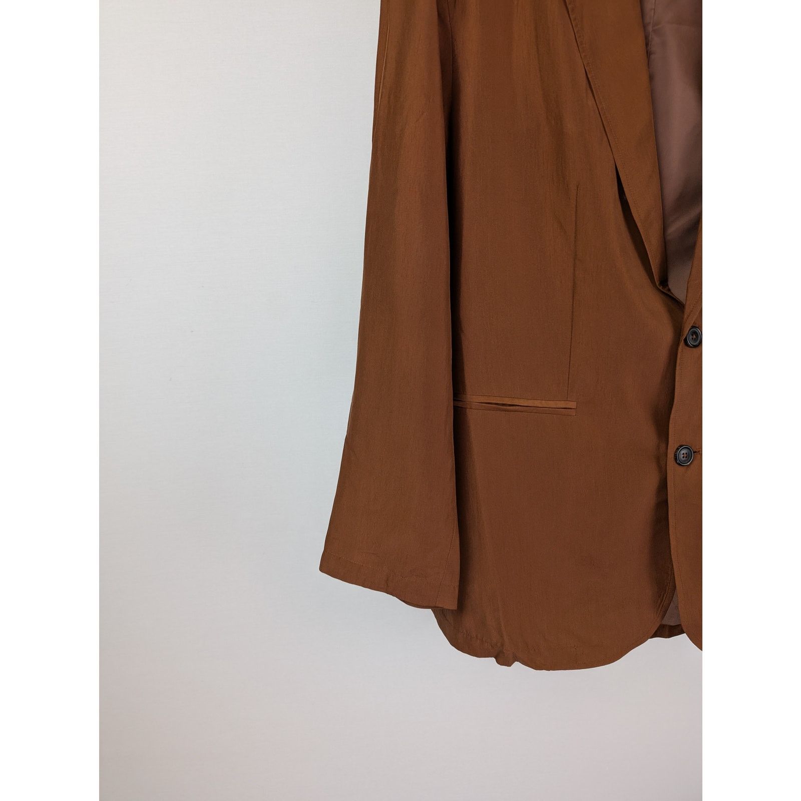 Gant o1rshd1 CC20 Relaxed Silk Suit Blazer Jacket in Cognac Brown Size US S / EU 44-46 / 1 - 6 Thumbnail