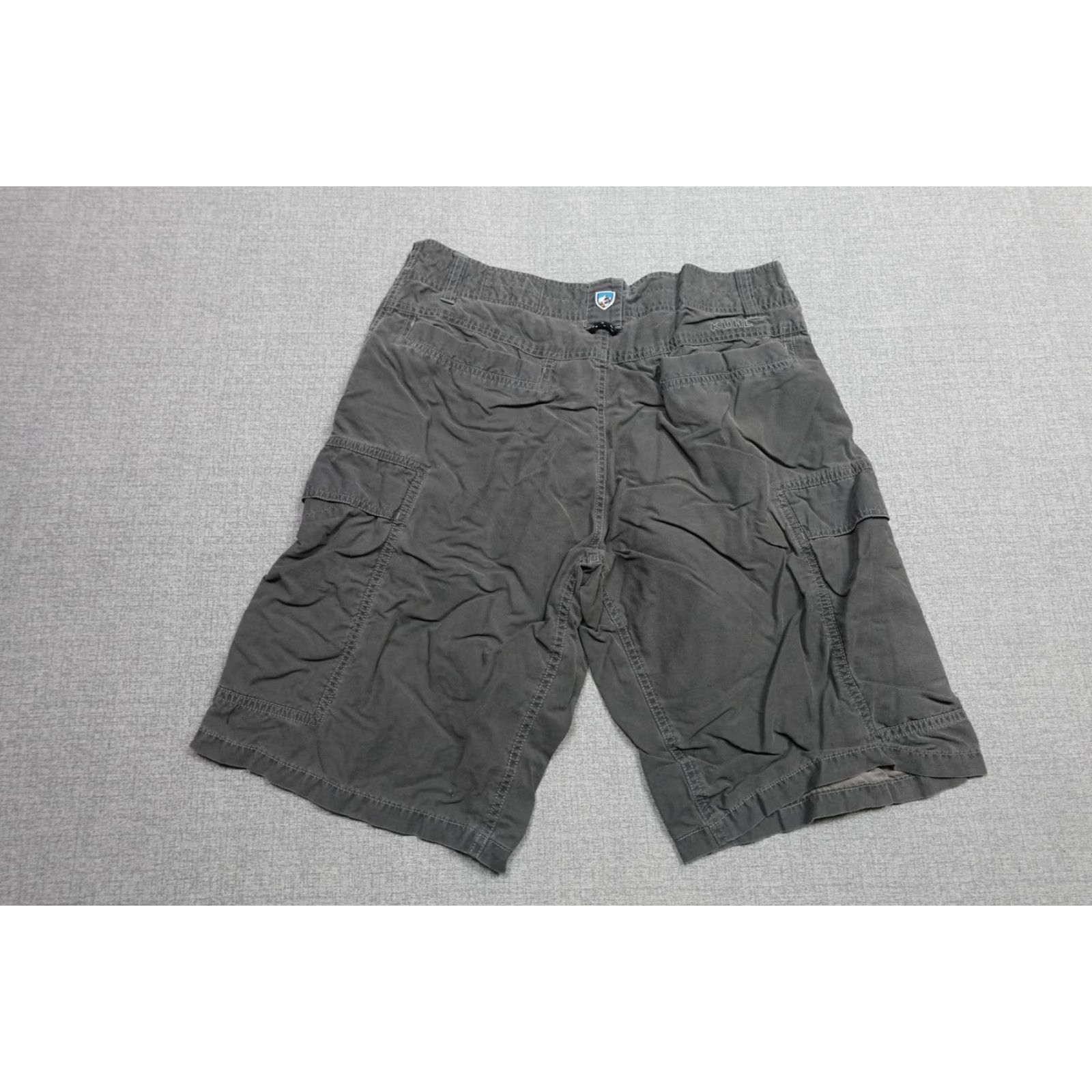 Vintage Kuhl Cargo Shorts Mens 34 Gray Outdoor Hiking Nylon Blend Zip Pocket Utility Cargo Pocket Zipper Front Fly YKK Regular Rise High Size US 34 / EU 50 - 5 Thumbnail