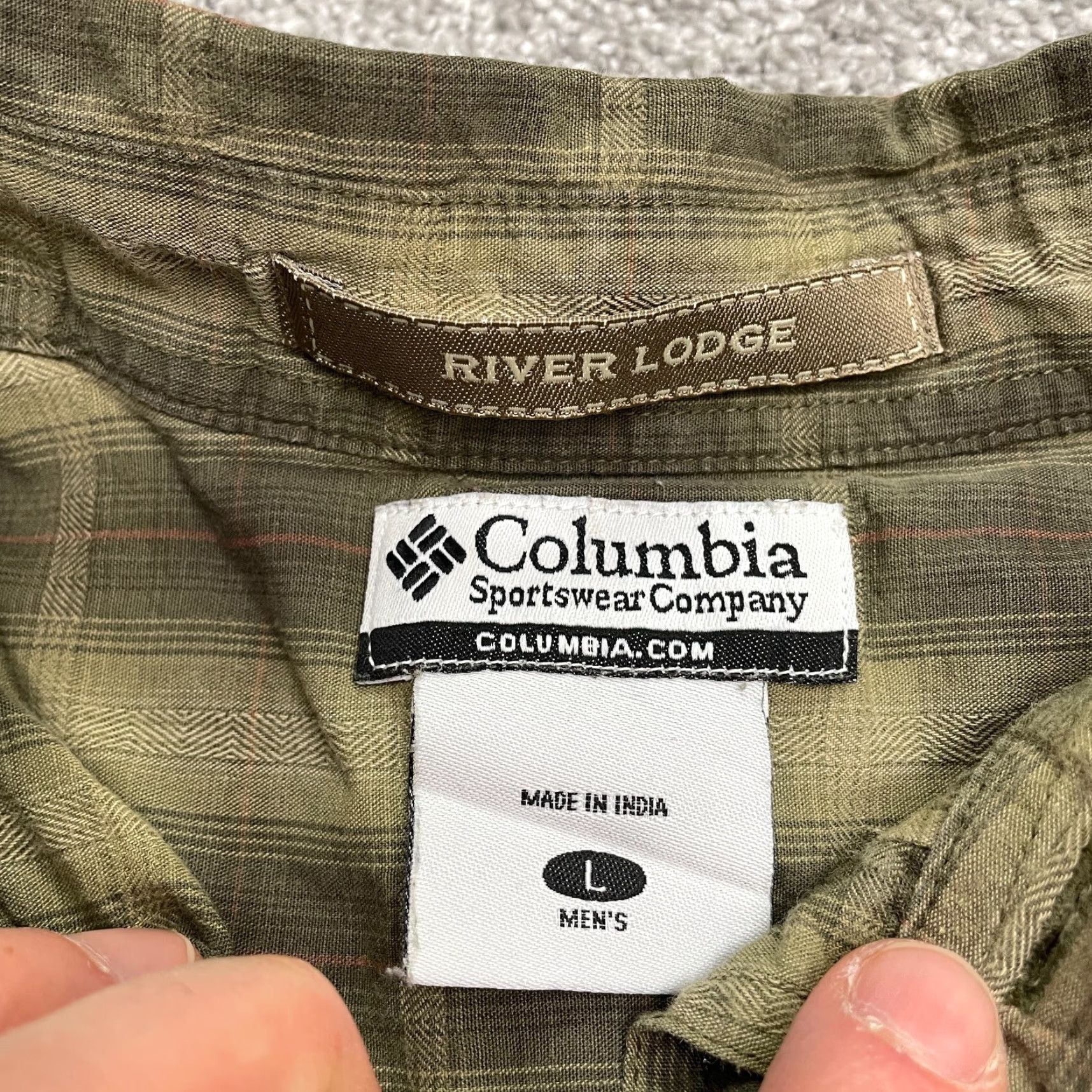 Vintage VINTAGE Columbia River Lodge Shirt Mens L Green Plaid Long Sleeve Size US L / EU 52-54 / 3 - 5 Thumbnail