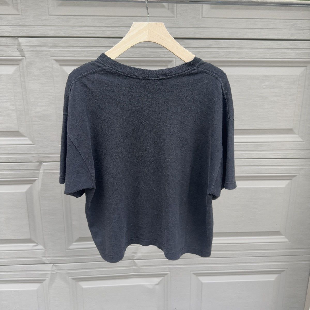 Vintage Vintage Faded Black Wide Boxy Cropped Shirt ERD Grunge Size US M / EU 48-50 / 2 - 2 Thumbnail