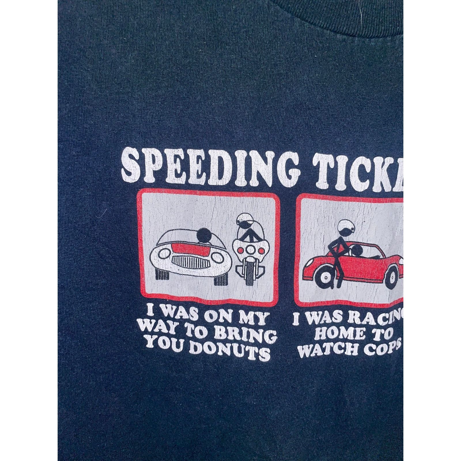Vintage Y2K Funny Police Shirt Speeding Ticket Excuses Humor Tee XL Size US XL / EU 56 / 4 - 2 Thumbnail
