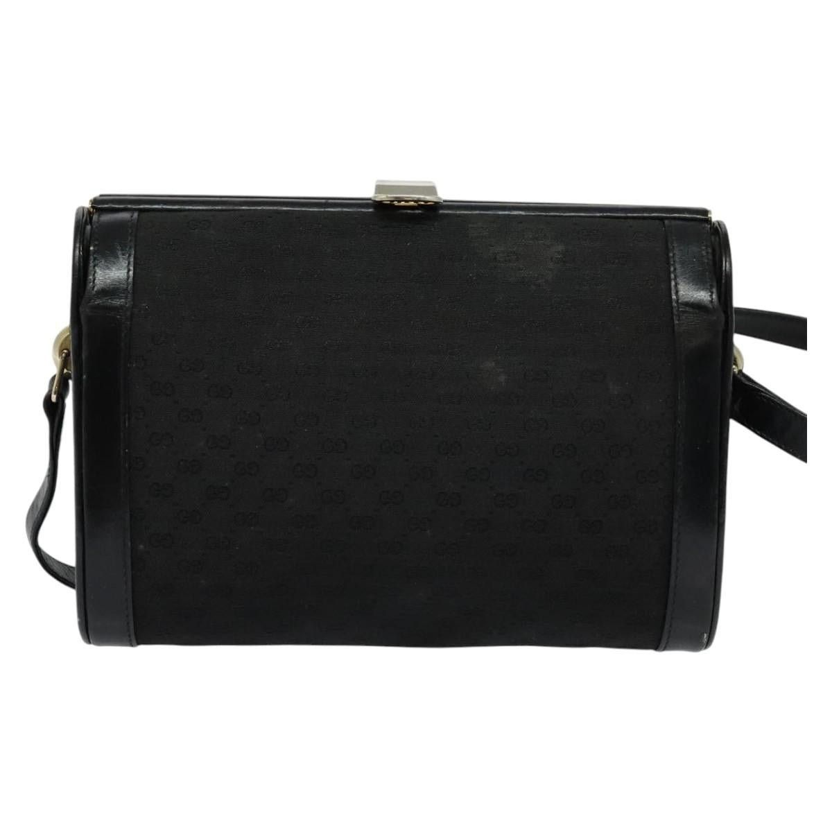 Gucci GUCCI Micro GG Canvas Shoulder Bag Leather Gold Black Size ONE SIZE - 2 Thumbnail