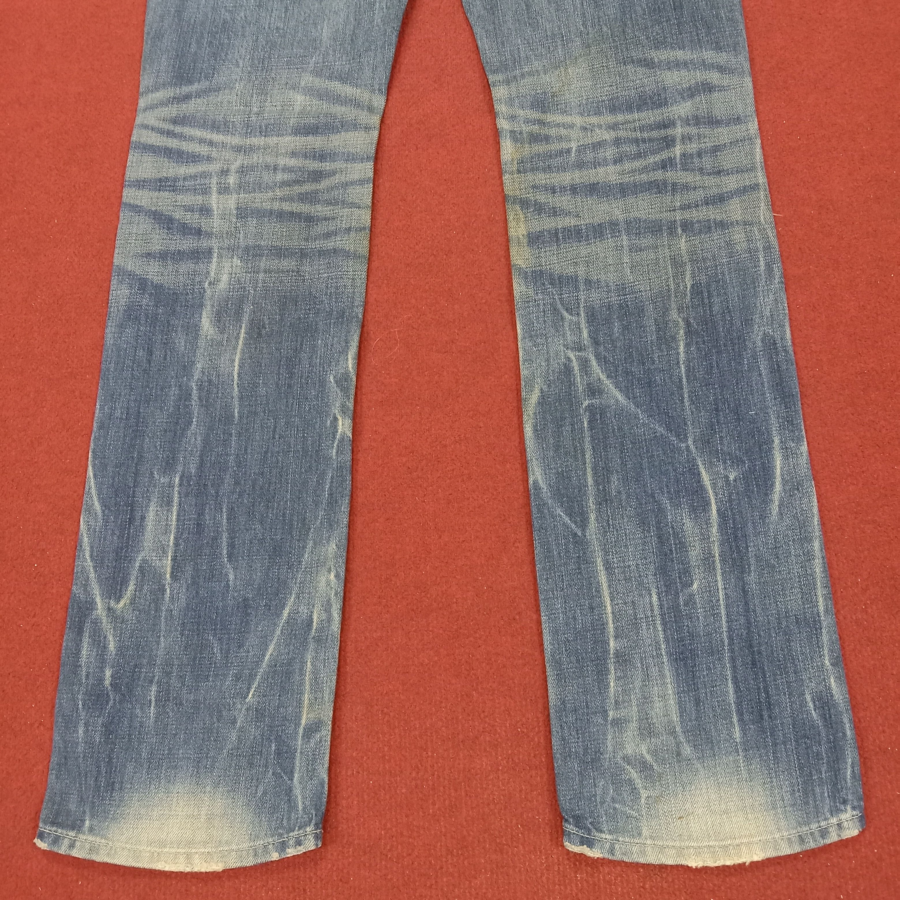 Vanquish Vanquish Gold Distressed Jeans Rock Punk Style Size 31" - 6 Thumbnail