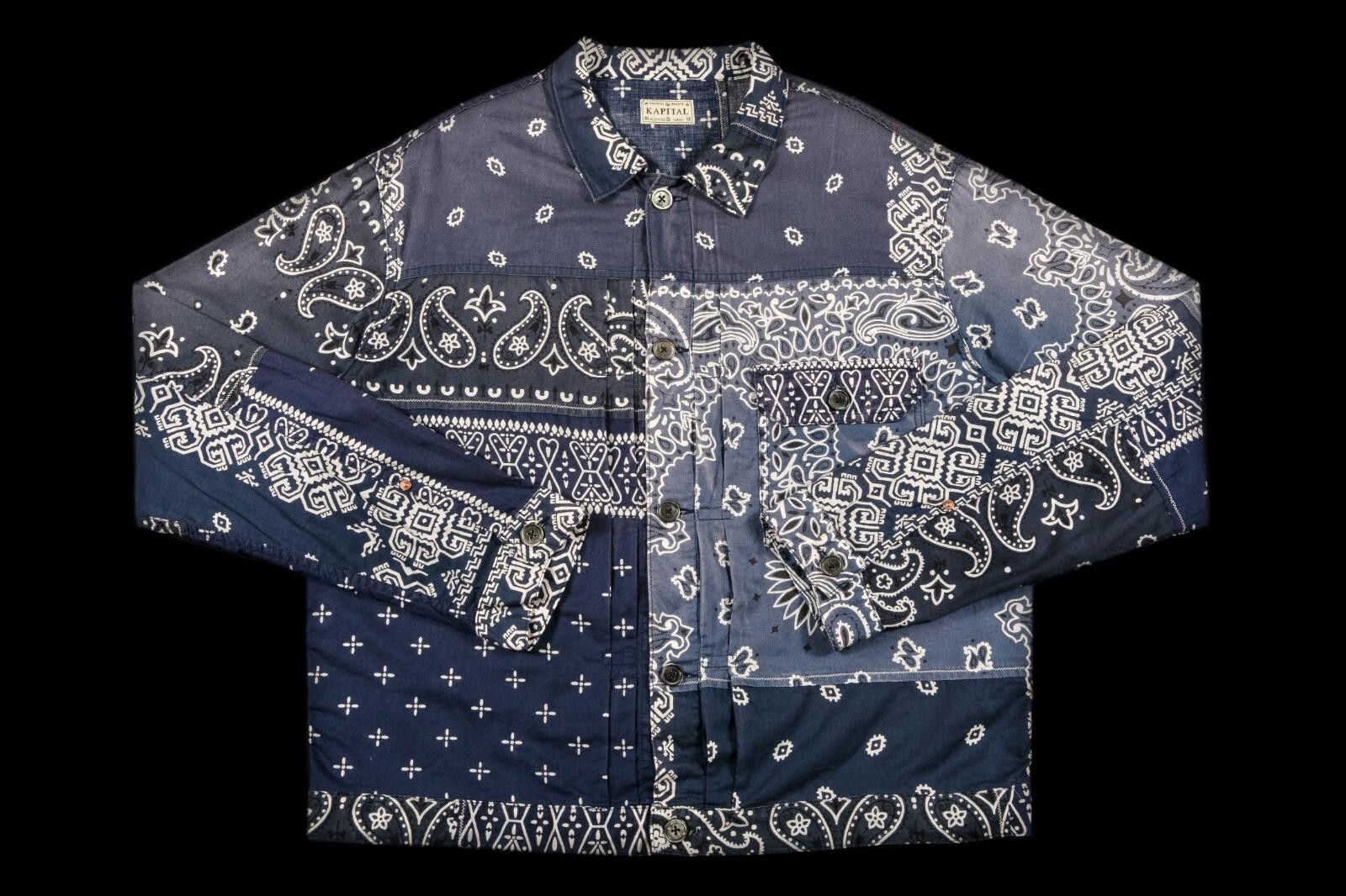 Kapital Kapital Patchwork Bandana Jacket Navy Size 5 Size US XXL / EU 58 / 5 - 2 Thumbnail