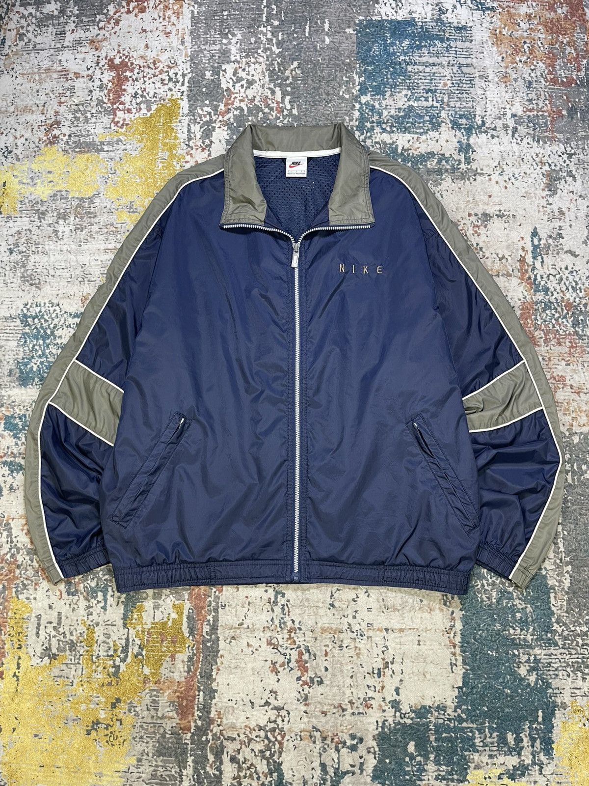 Nike Vintage 90s Nike Spell Out Windbreaker Jacket Size US L / EU 52-54 / 3 - 2 Thumbnail