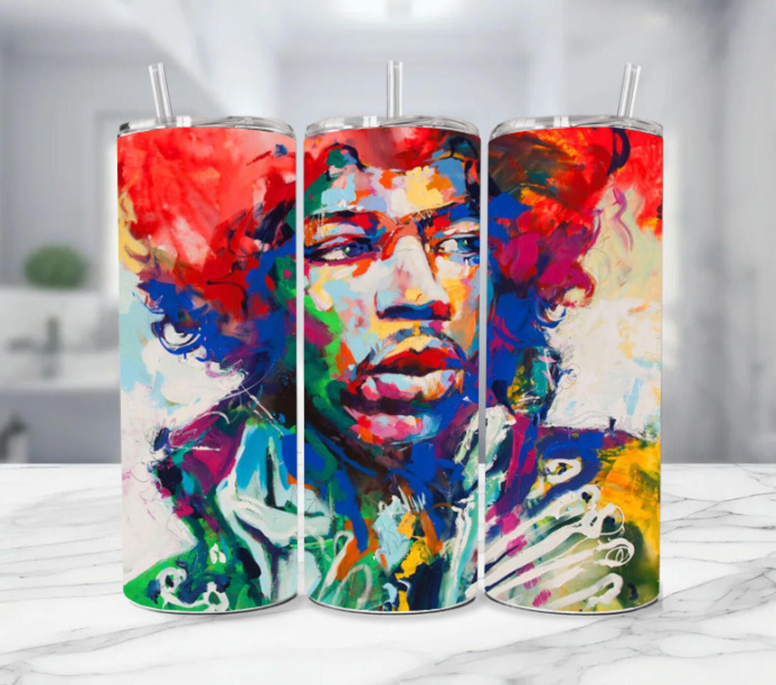 The Unbranded Brand Bob Marley Multicolor Stainless Steel Tumbler - 20 oz Size ONE SIZE - 1 Thumbnail