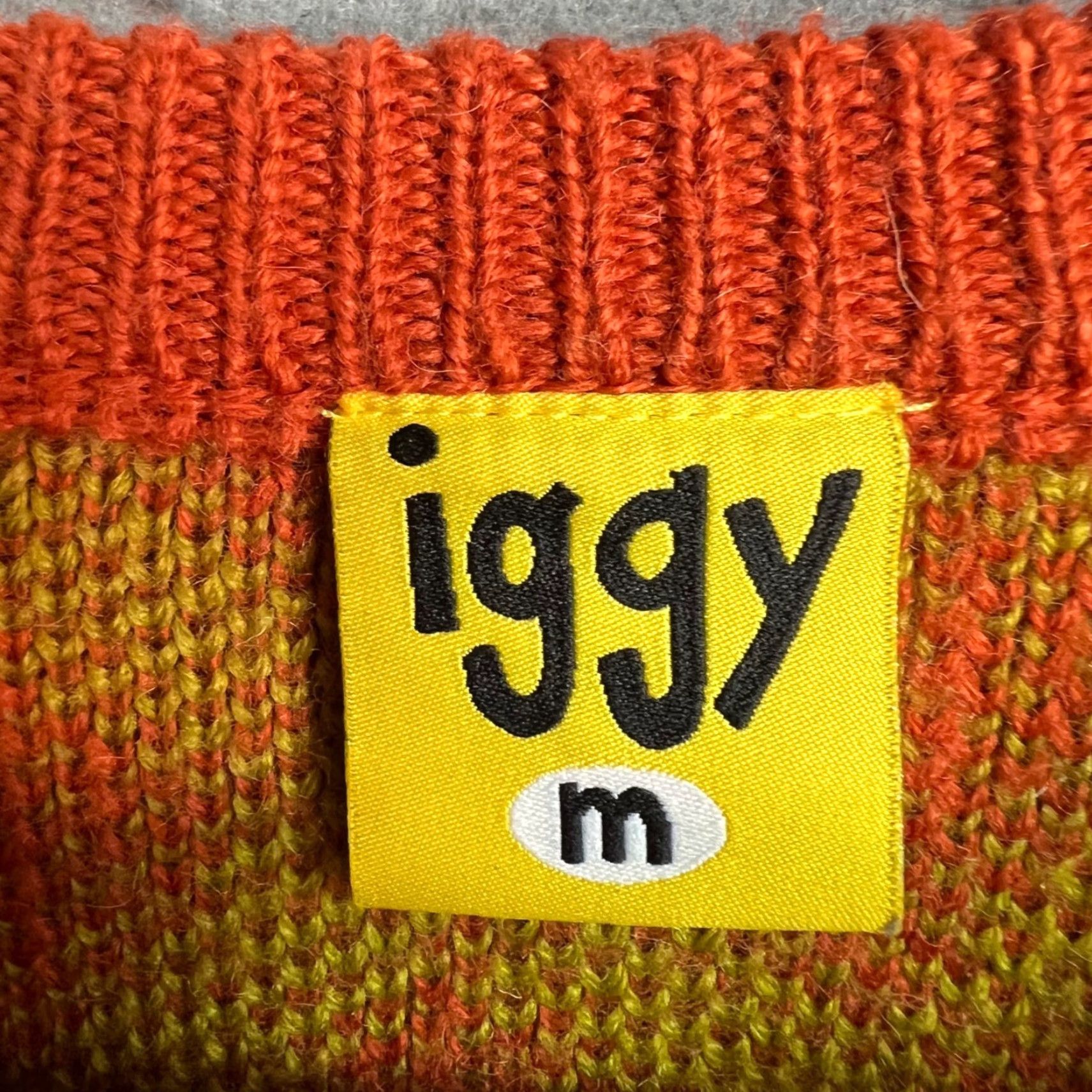 Vintage Iggy Mens Size Medium Orange & Yellow Knit Sweater Wool Blend Pullover Size US M / EU 48-50 / 2 - 3 Thumbnail