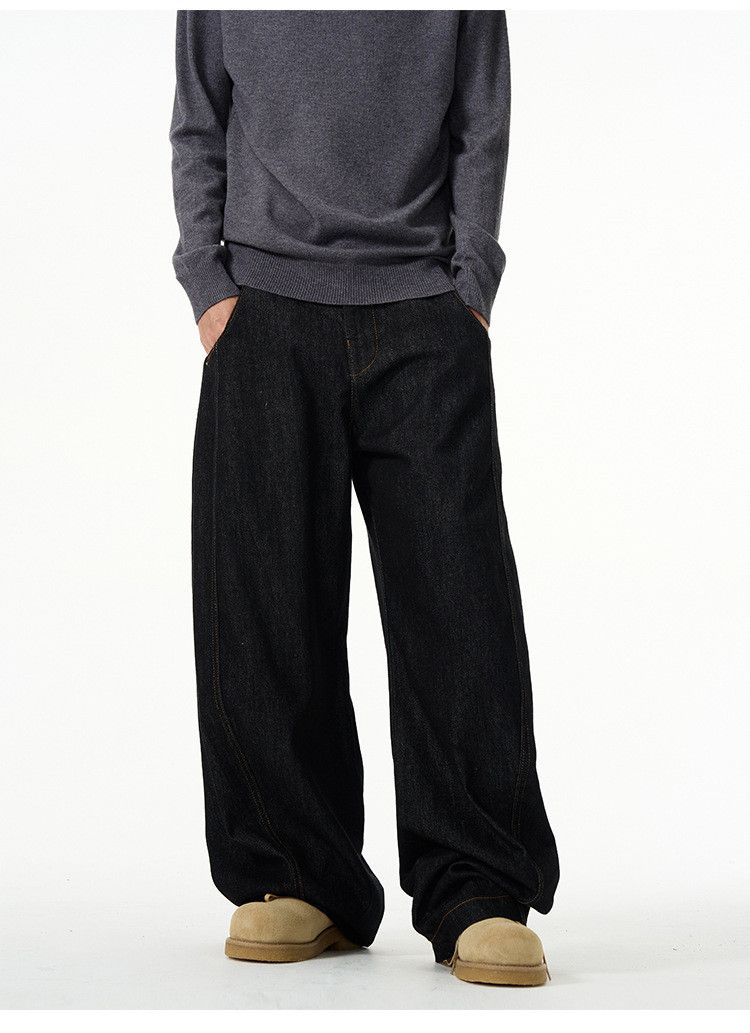 Japanese Brand American retro wide-leg loose curved jeans for men Size US 32 / EU 48 - 1 Thumbnail