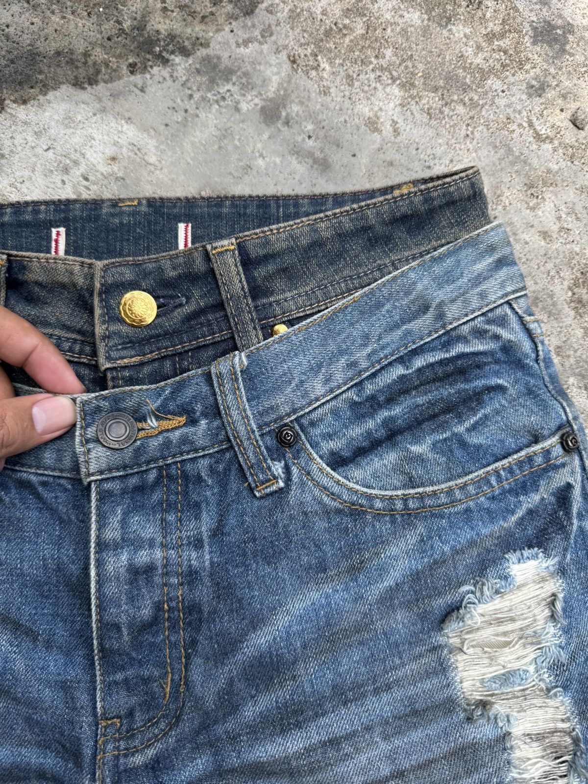 Le Grande Bleu (L.G.B.) Flared Fuga Double Layers 1of1 Denim Pants Goa ifsix Styled Size US 29 - 9 Thumbnail