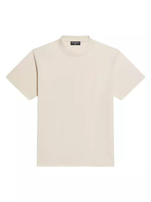 Balenciaga o1s1rm0924 Back Hem T- Shirt Small Fit in Beige Size S / US 4 / IT 40 - 1 Thumbnail