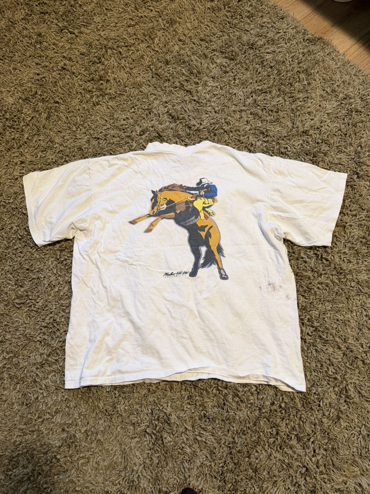 Marlboro Vintage 90s Marlboro Wild West Pocket T-Shirt M Distressed Size US M / EU 48-50 / 2 - 1 Thumbnail