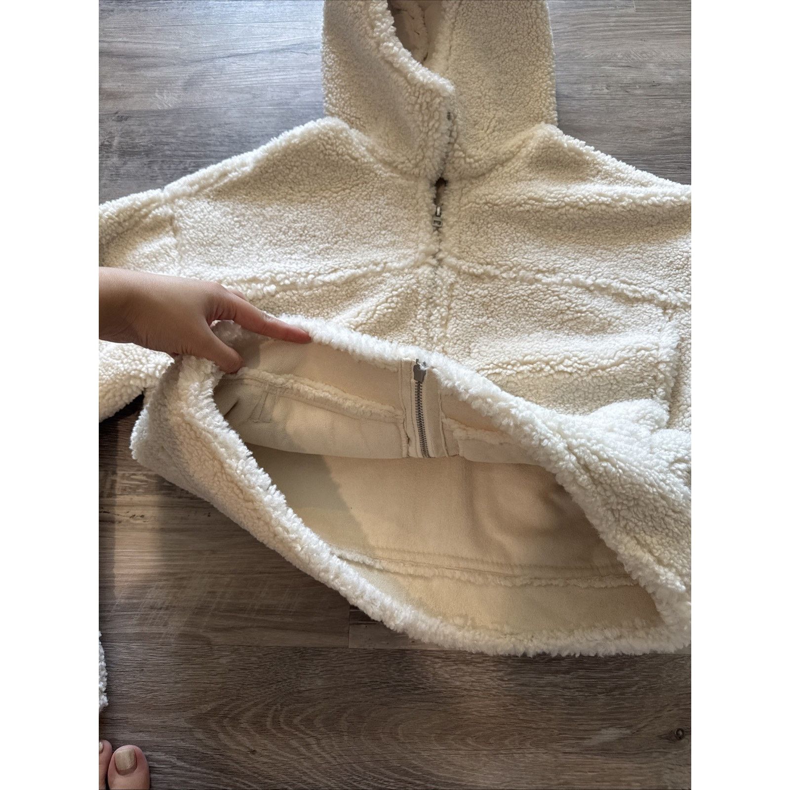 Zara Zara Size XS Zara Women's Plush Cream Teddy Jacket Size XS / US 0-2 / IT 36-38 - 7 Thumbnail