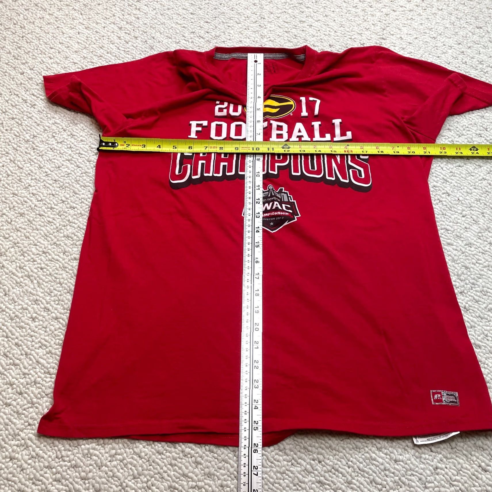 Russell Athletic Russell Athletic Shirt Mens Large Grambling 2017 Football Champions Logo SWAC Red Cotton Jersey Short Sleeve Crew Neck Size US M / EU 48-50 / 2 - 5 Thumbnail