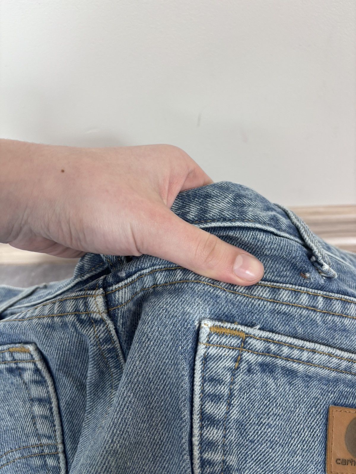 Carhartt Carhartt Men’s Denim Jeans Faded Blue USA Workwear B18 DST Size US 34 / EU 50 - 9 Thumbnail