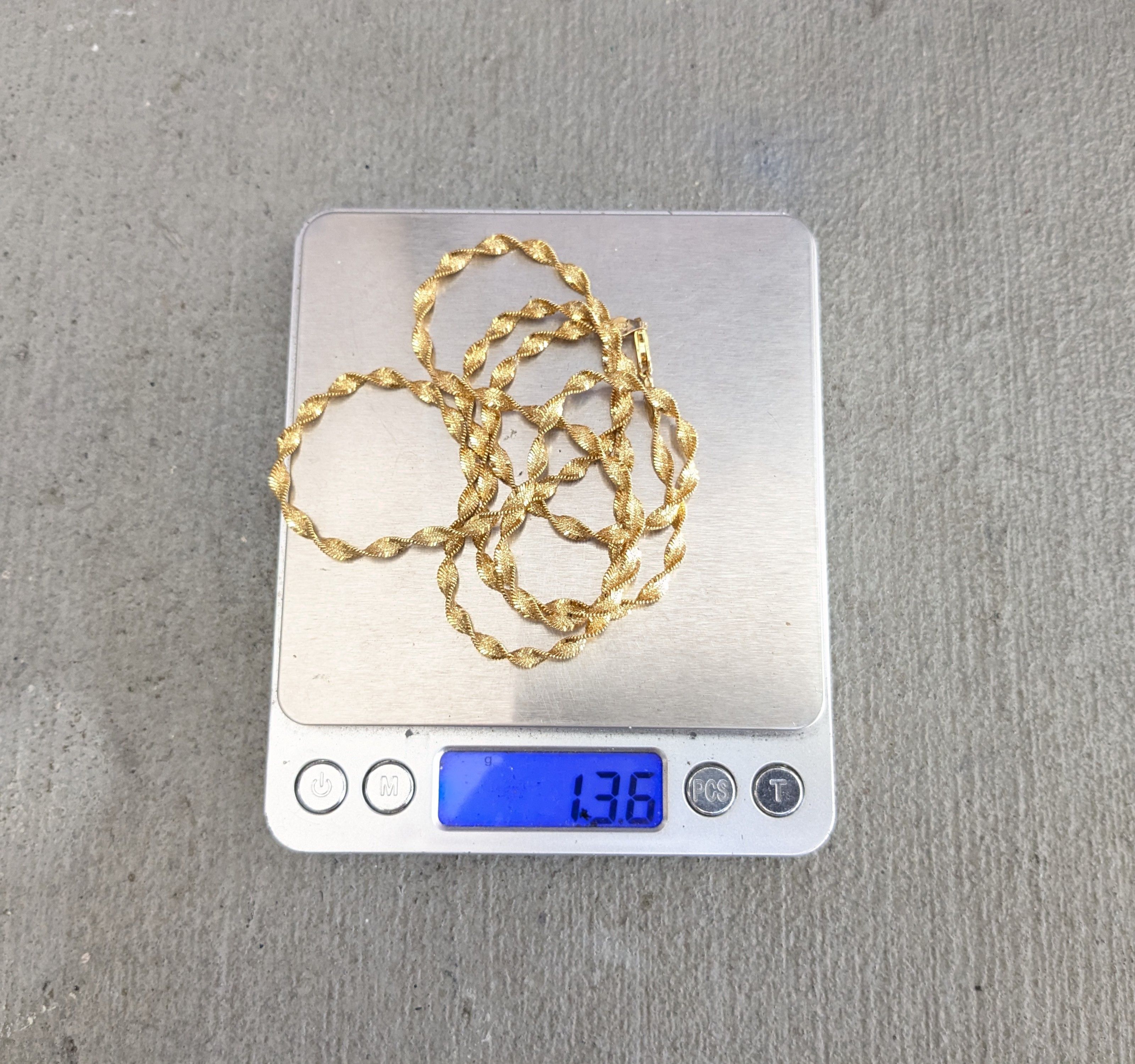 Sterling Silver Milor Sterling Silver Necklace Twist Herringbone Vermeil Size ONE SIZE - 14 Thumbnail