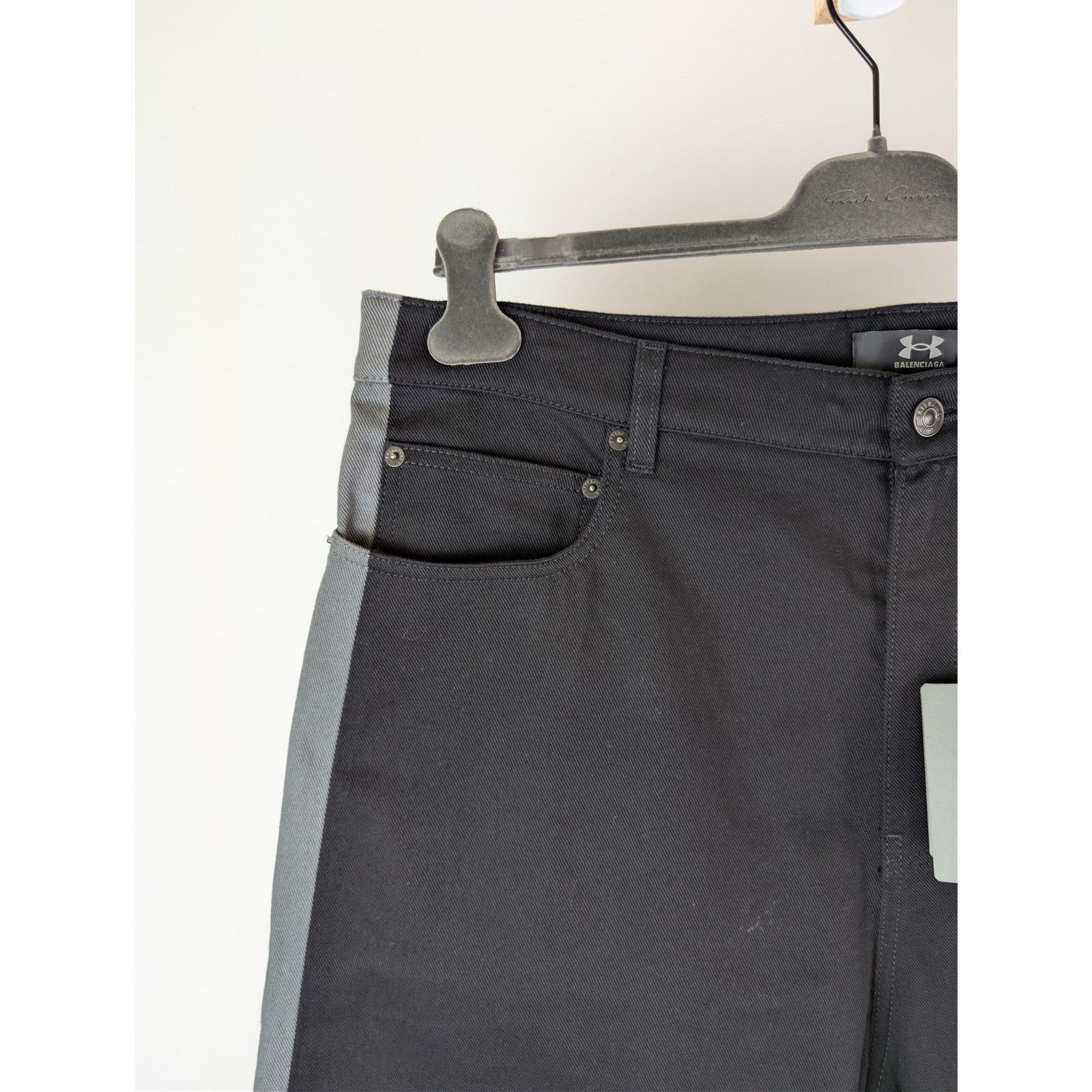 Balenciaga × Under Armour o1rshd1 TSUI Twill Denim Tracksuit Denim Pants Jeans Black Size US 30 / EU 46 - 5 Thumbnail