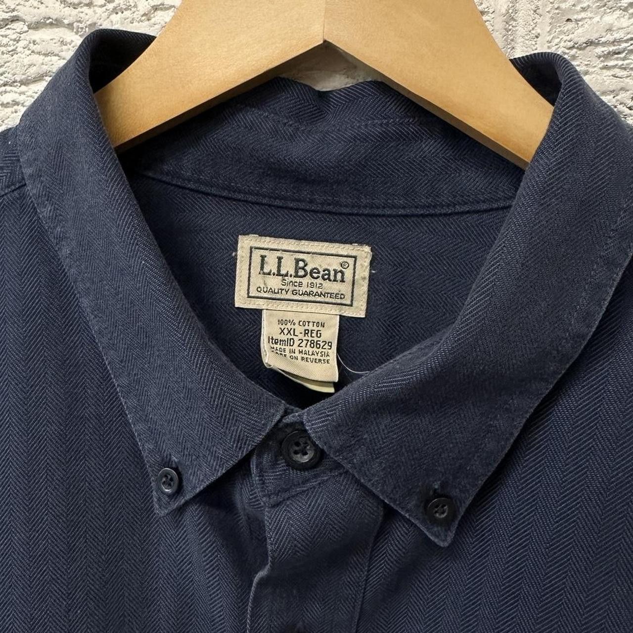 L.L. Bean Vintage L.L. Bean Navy Blue Button Down Collared Shirt XXL Size US XXL / EU 58 / 5 - 4 Thumbnail