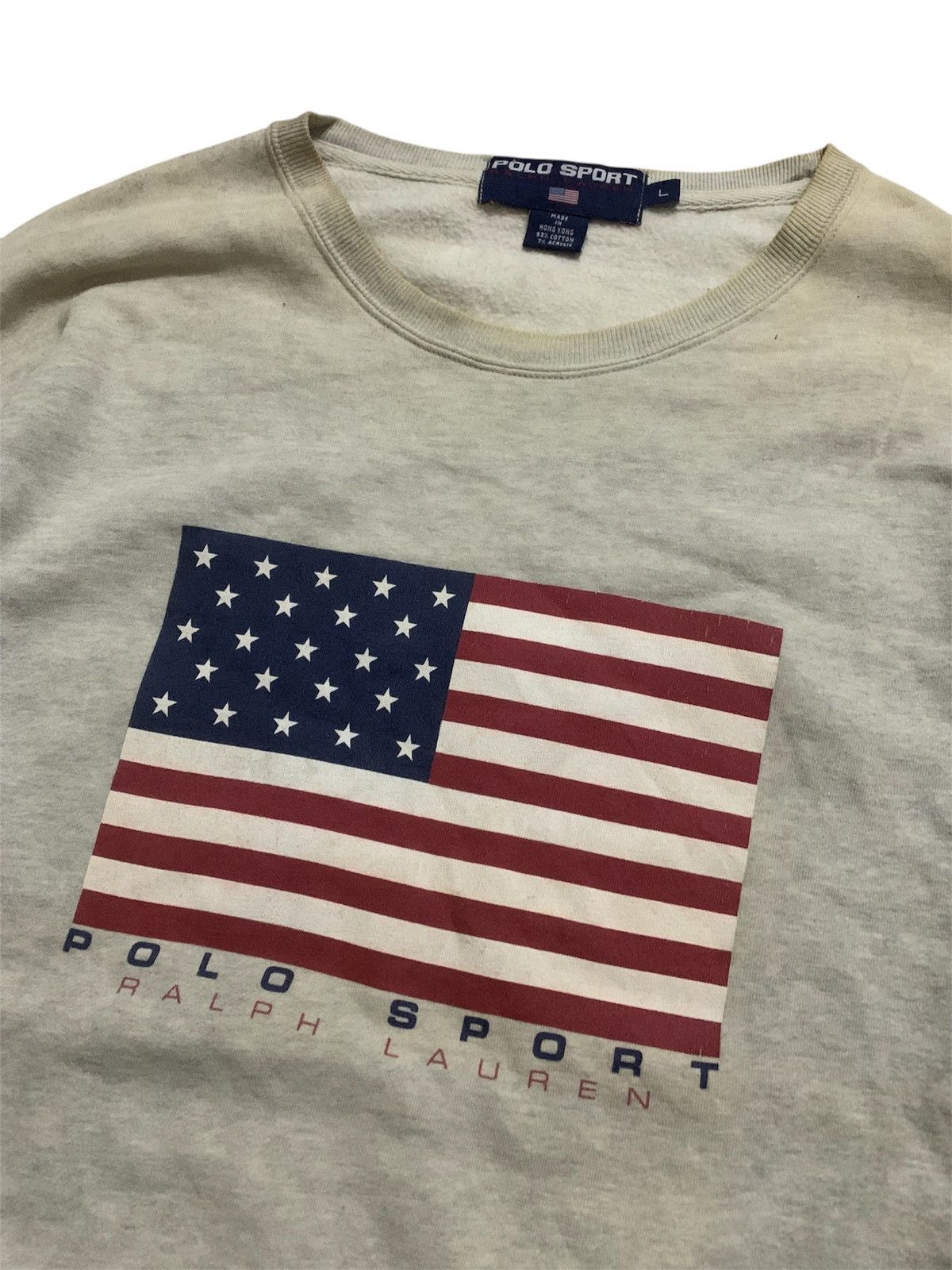 Polo Ralph Lauren 💥Vintage Polo Sport Ralph Lauren Flag Sweatshirt Size US L / EU 52-54 / 3 - 4 Thumbnail