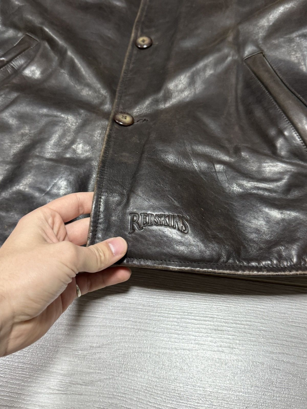 Other Redskins leather buttons up leather jacket coat insulated Size US S / EU 44-46 / 1 - 4 Thumbnail