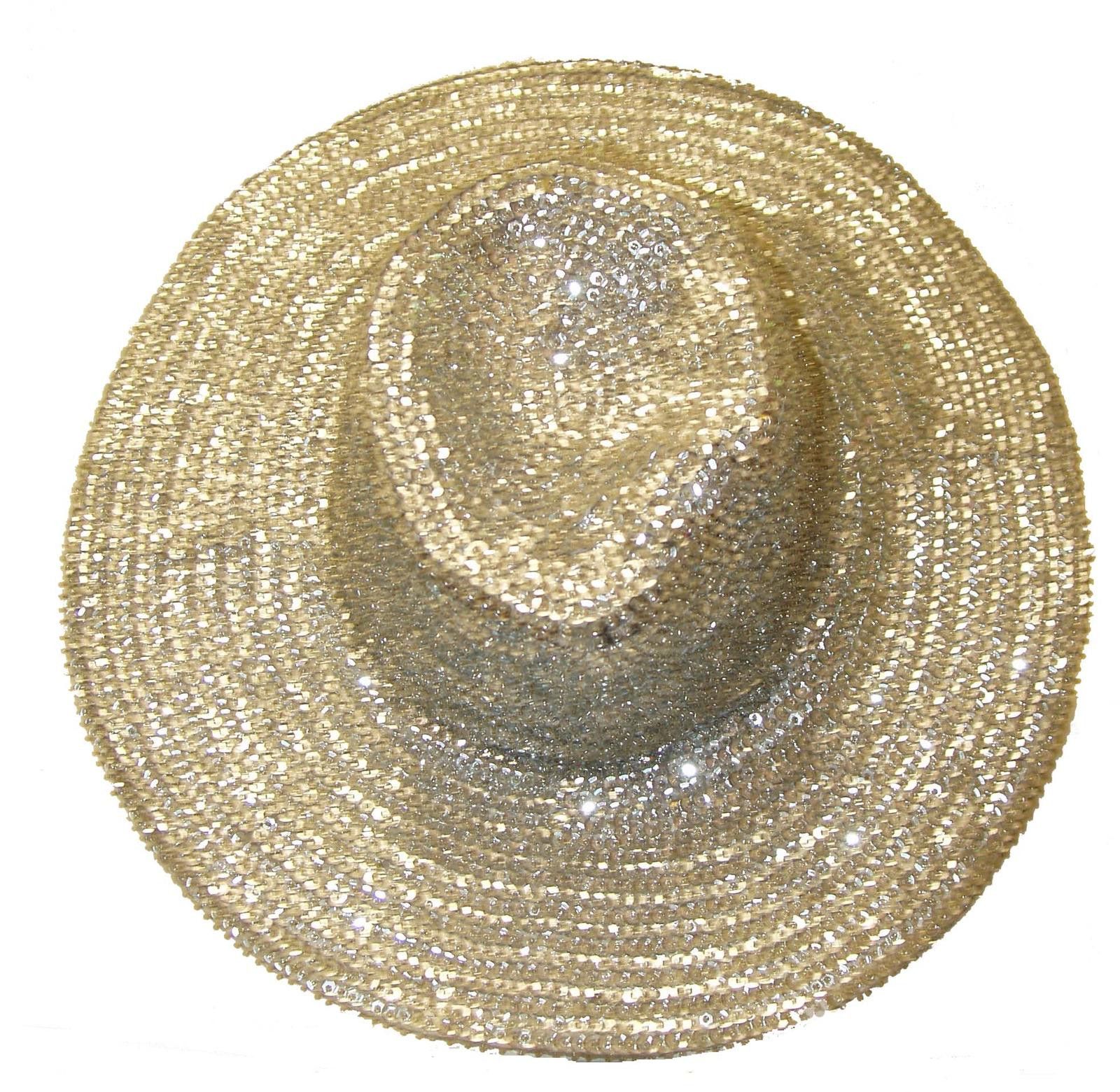 Cowboy Equipment Sequin Cowboy Cowgirl Hat SILVER Size ONE SIZE - 3 Thumbnail