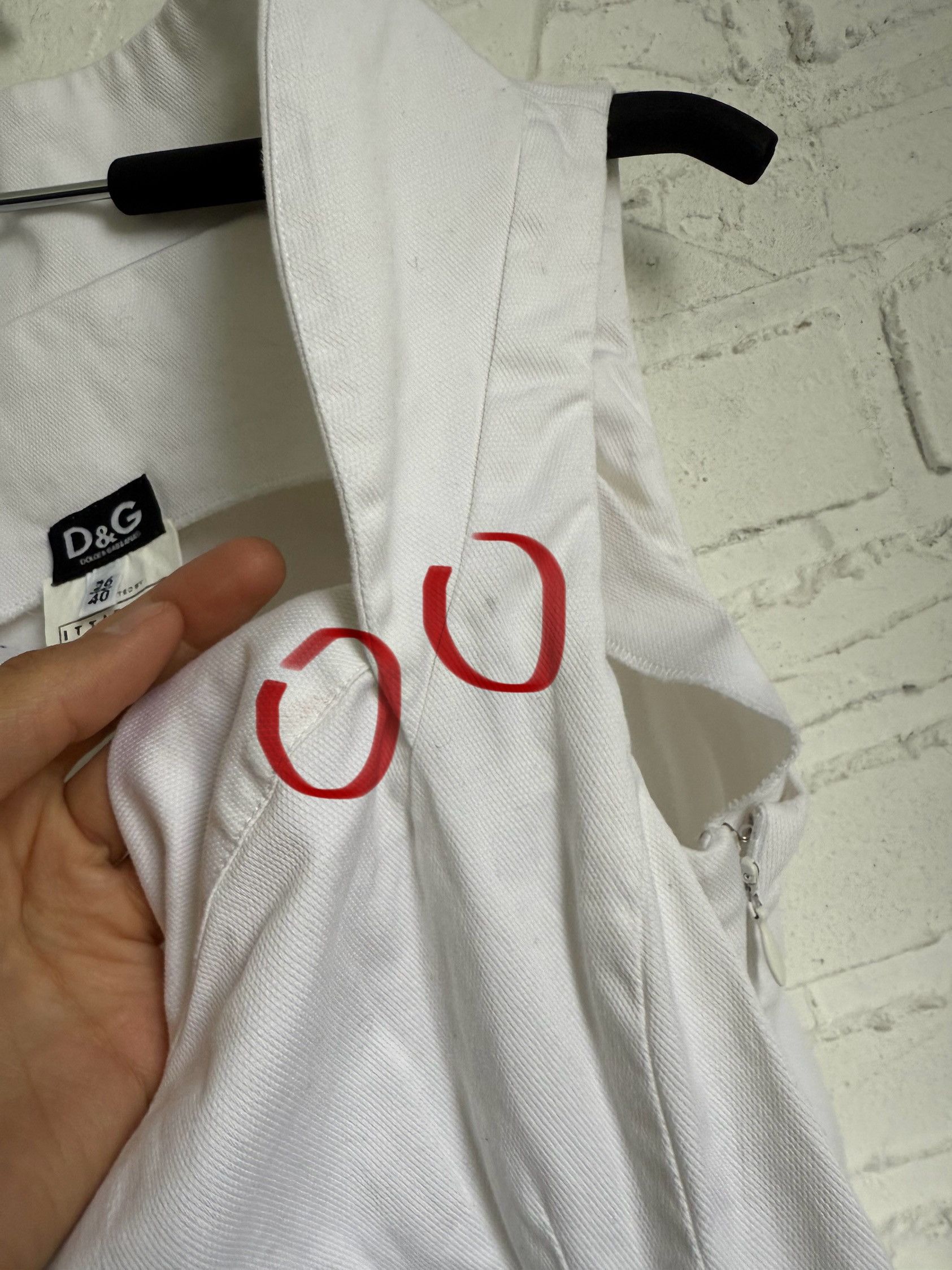 Dolce & Gabbana Vintage D&G Dolce & Gabbana White Fitted Midi Dress Corset Size S / US 4 / IT 40 - 4 Thumbnail