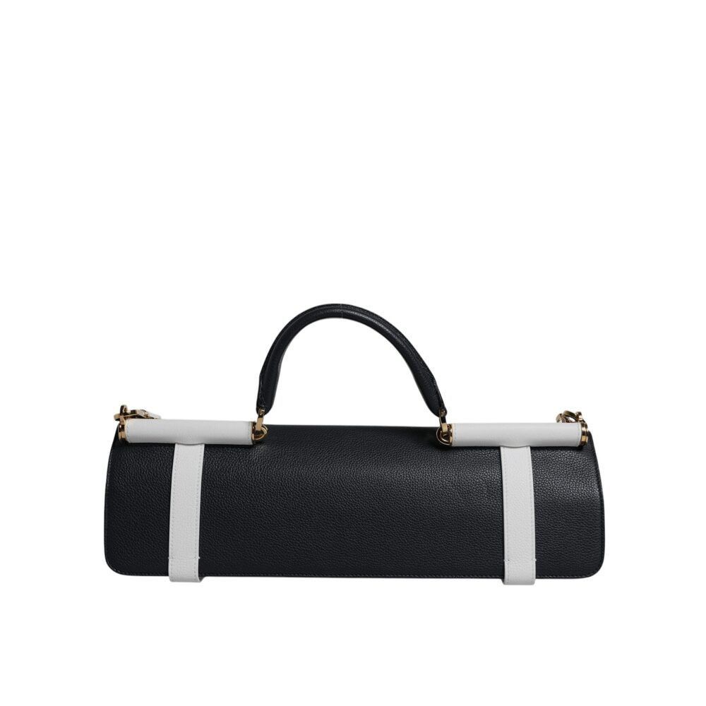 Dolce & Gabbana Dolce & Gabbana Blue White Calfskin Leather Crossbody Should Size ONE SIZE - 4 Thumbnail