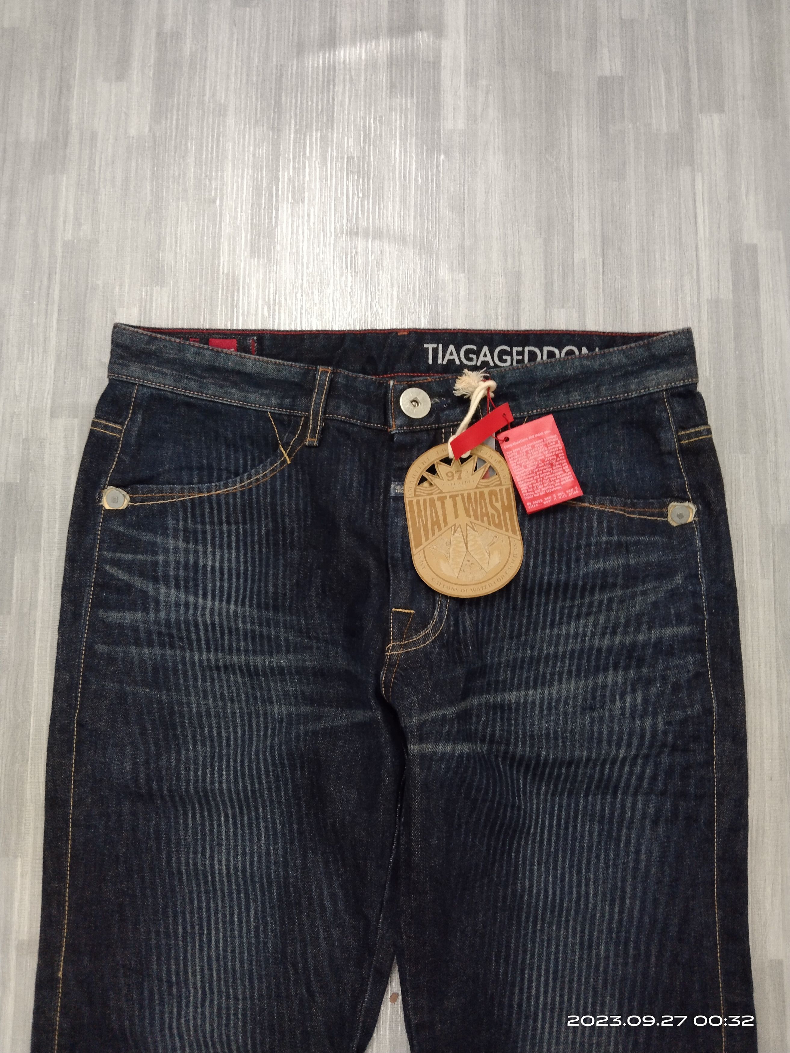 Marithe + Francois Girbaud RARE MFG WATT WASH DENIM PANTS Size US 32 / EU 48 - 4 Thumbnail