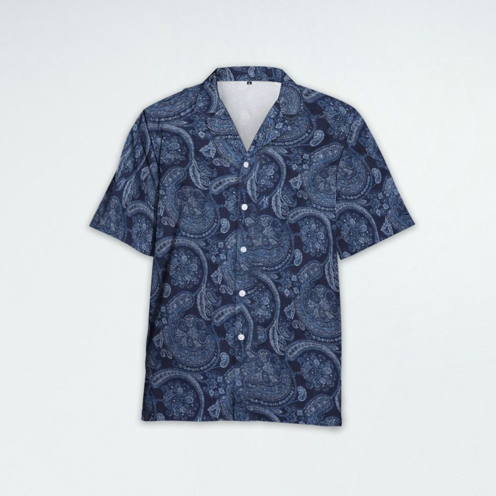 Designer Paisley-Print Shirt – Timeless Elegance with a Bohemian Edge Size US L / EU 52-54 / 3 - 1 Thumbnail