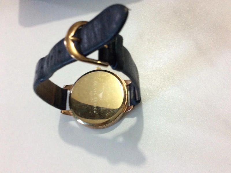 Designer olivia gold dial black leather strap Size ONE SIZE - 4 Thumbnail