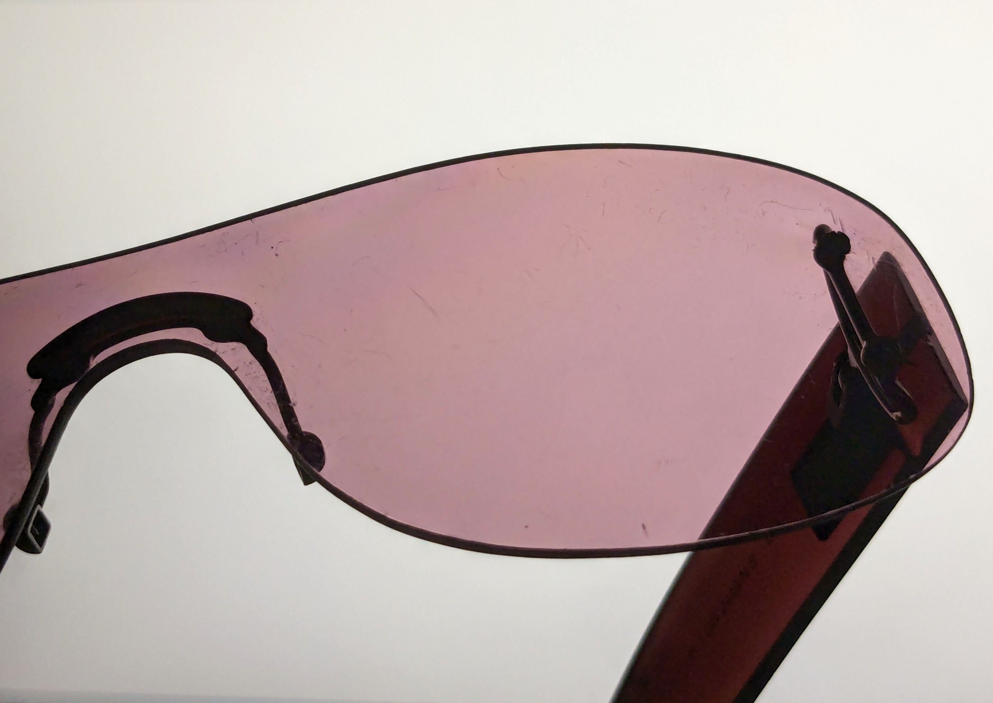 Gucci × Vintage Gucci Sunglasses GG2448/N/S Pink Vintage Y2K Shiled Size ONE SIZE - 17 Thumbnail