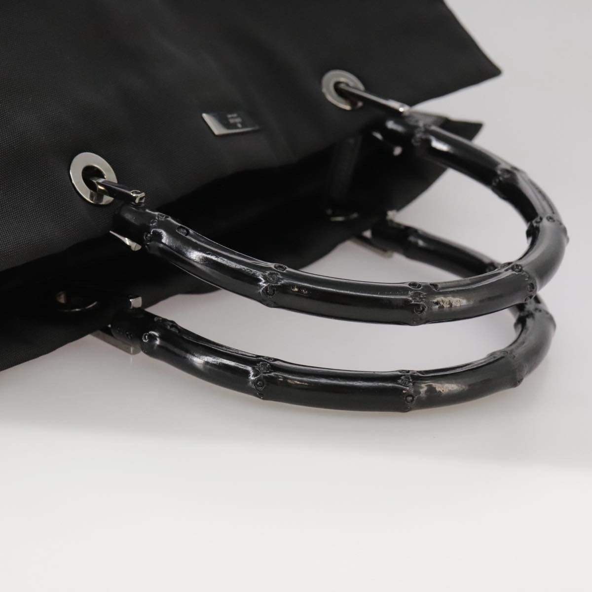 Gucci GUCCI Bamboo Hand Bag Nylon Black 002 1010 002 1010 Size ONE SIZE - 7 Thumbnail