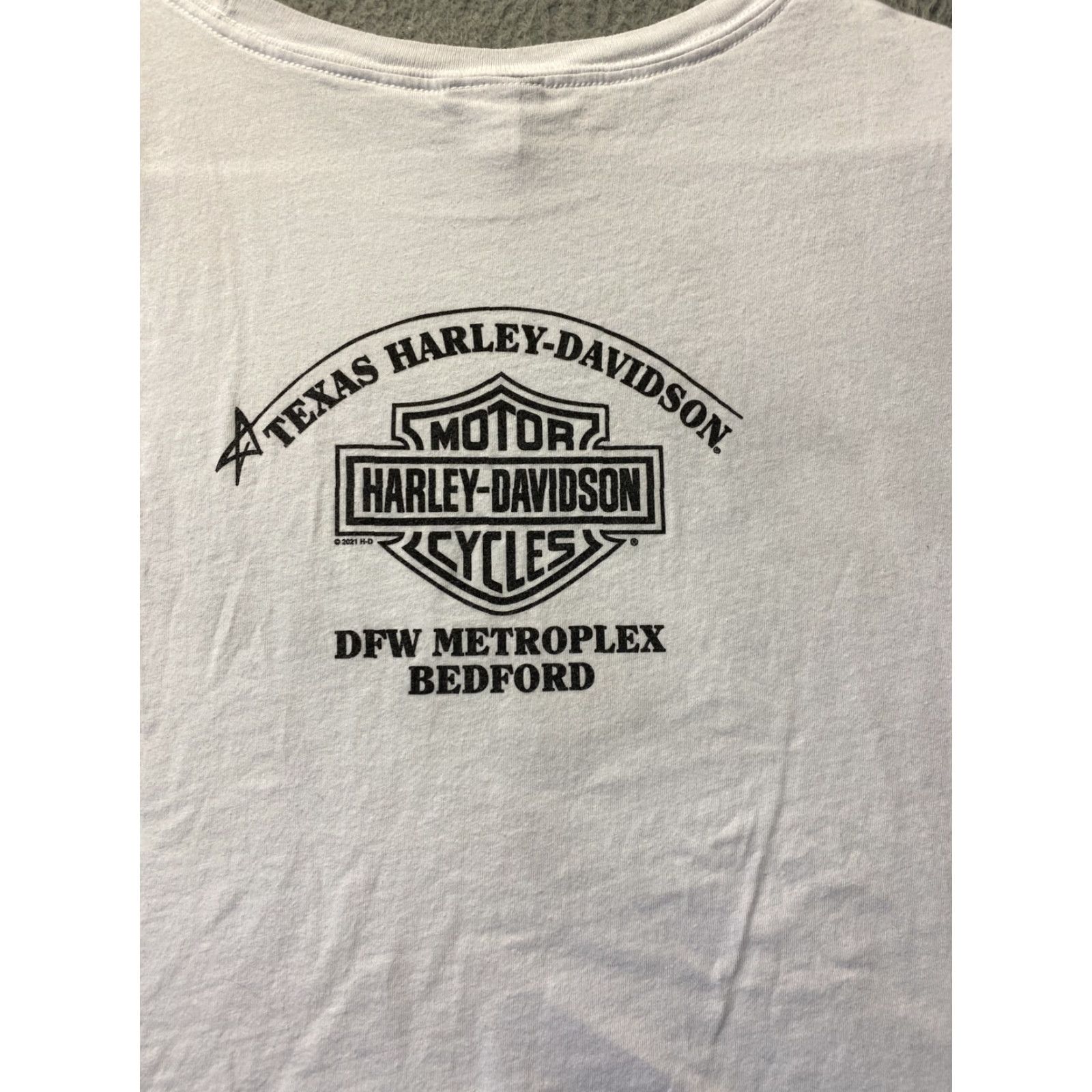 Harley Davidson Harley-Davidson Shirt Women XL White Crew Neck Cotton T-Shirt 110-15 Womens Size XL / US 12-14 / IT 48-50 - 8 Thumbnail