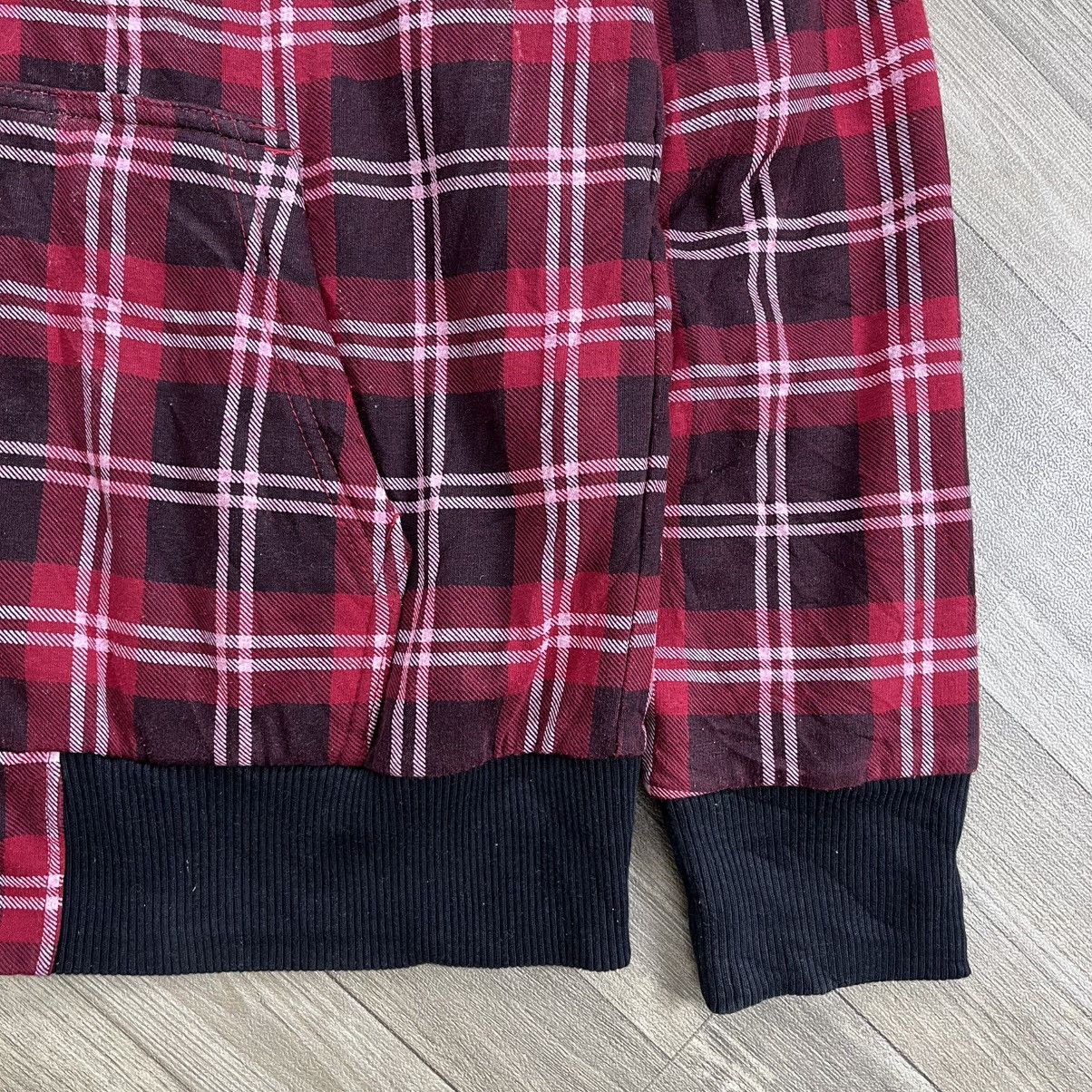Japanese Brand 2000s Defective Struct Plaid Faux Fur Hoodie Lgb Style Size US L / EU 52-54 / 3 - 7 Thumbnail