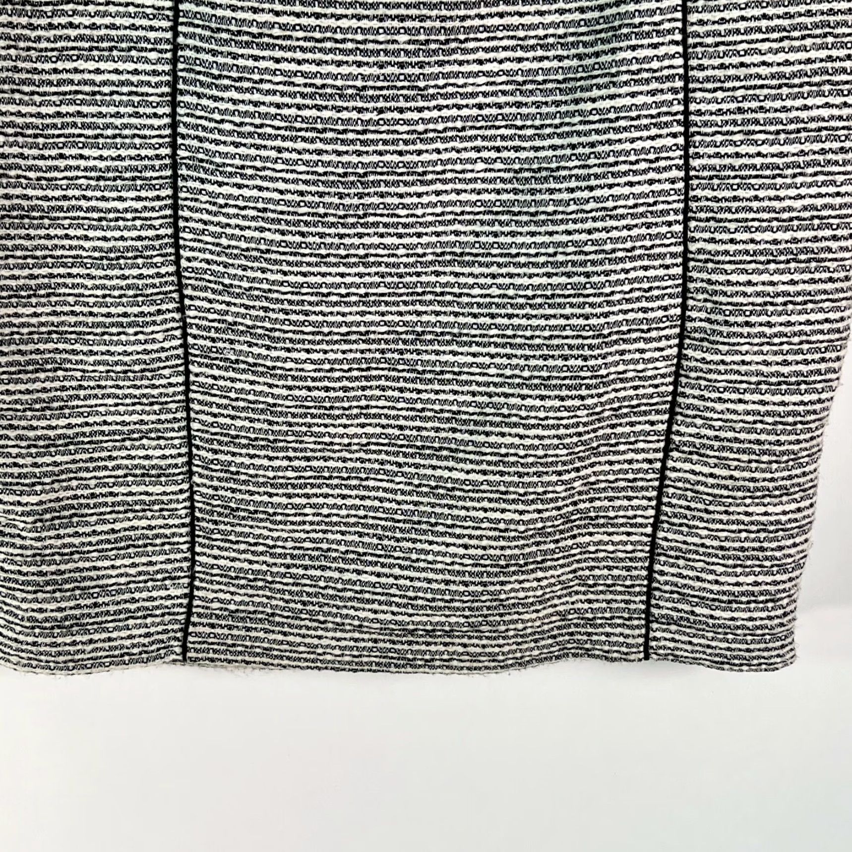 H&M H&M Womens Flat Front Back Zip Tweed Black Straight & Pencil Mini Skirt Size 12 Size 34" / US 12 / IT 48 - 6 Thumbnail