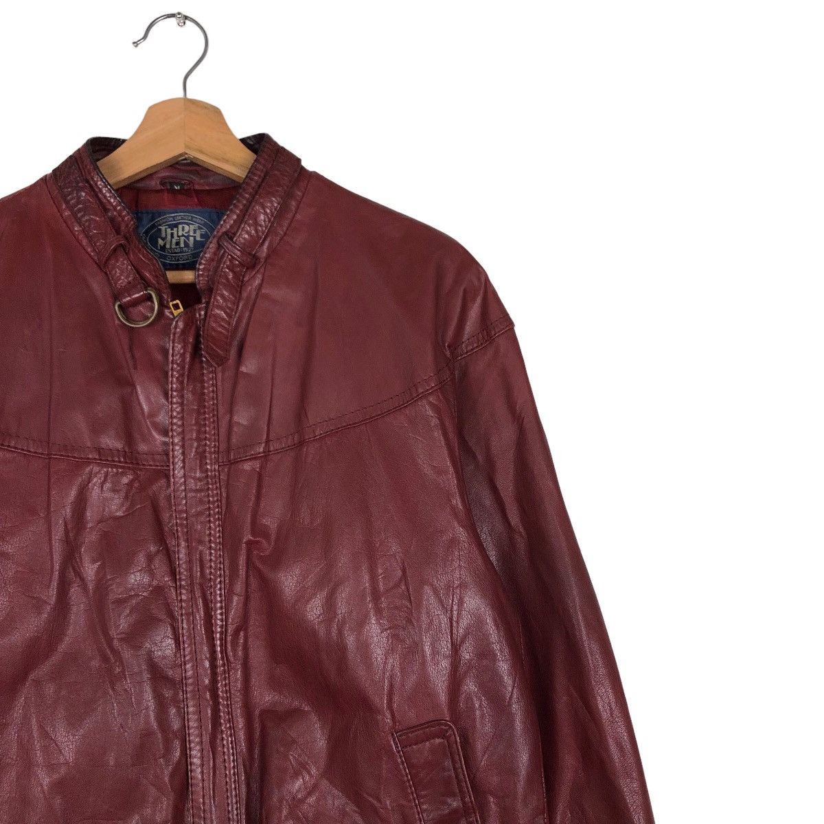Japanese Brand 🔥Vintage Genuine Leather Biker Jacket Threemen Issey Miyake Size US M / EU 48-50 / 2 - 6 Thumbnail