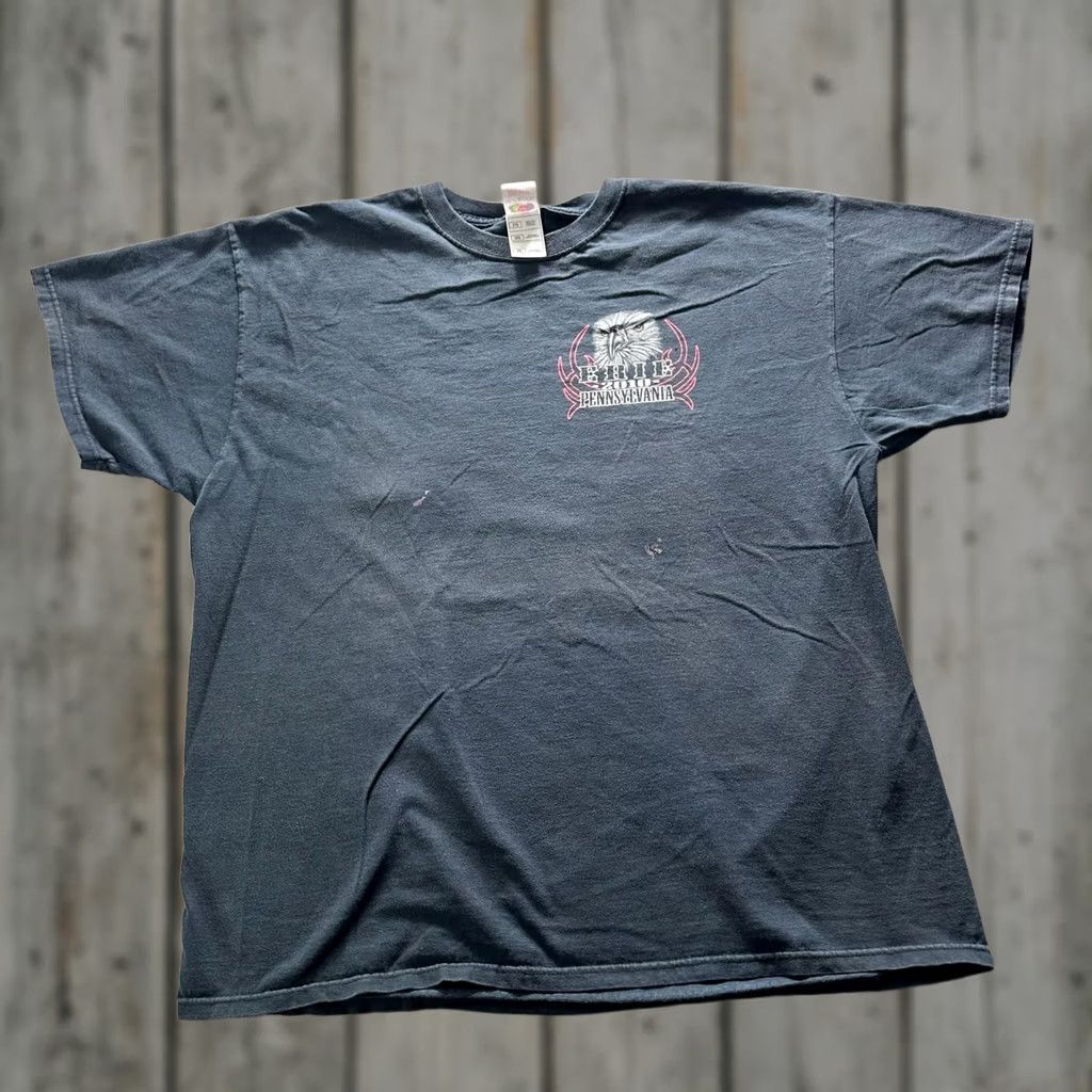 Fruit Of The Loom Fruit of the Loom Shirt Mens 2XL Black Graphic Tee VTG Erie Pennsylvania Eagles Logo Crew Neck Short Sleeve Cotton Jersey Size US XXL / EU 58 / 5 - 1 Thumbnail