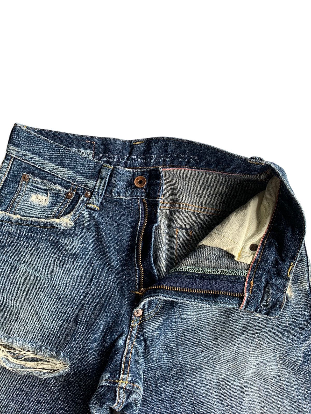 Edwin × Kapital × Vintage EDWIN SELVEDGE REDLINE JAPANESE DISTRESSED DENIM Size US 29 - 11 Thumbnail