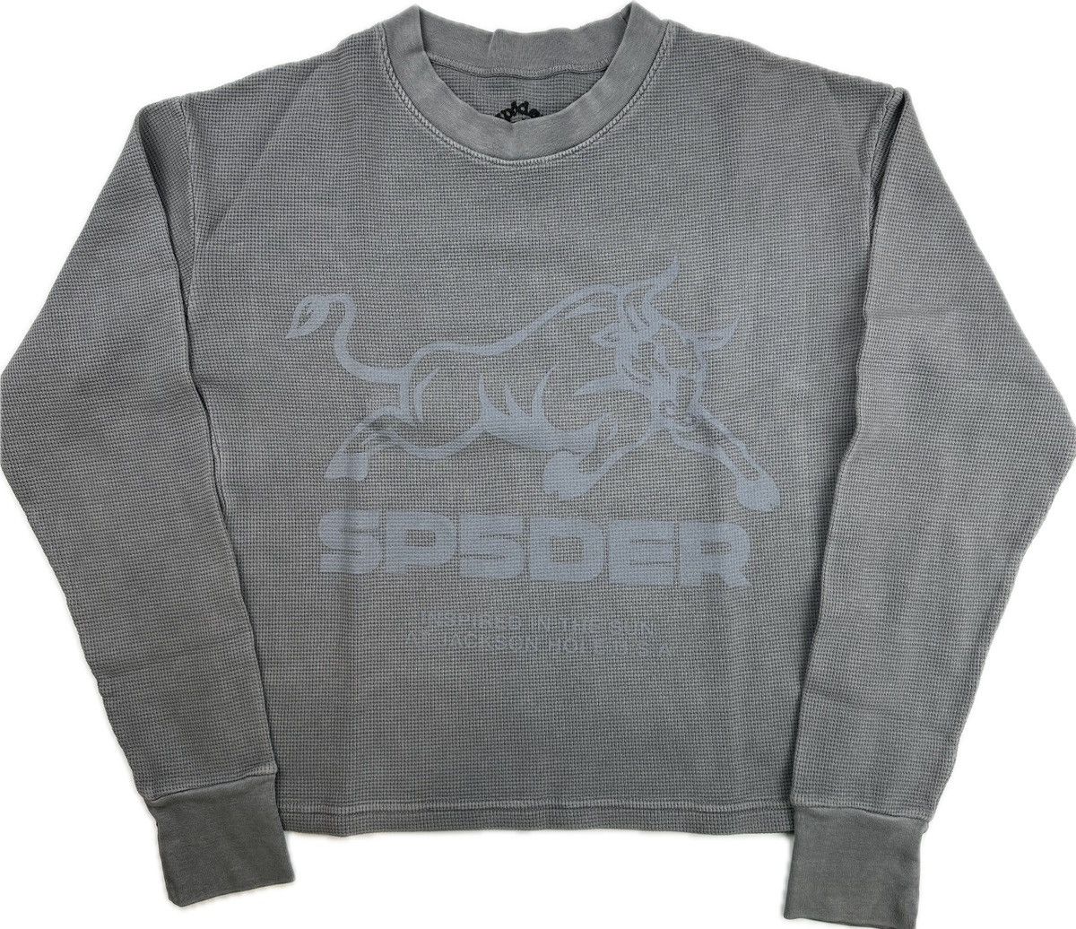 Sp5der Grey Bull Thermal L/S Tee Grey