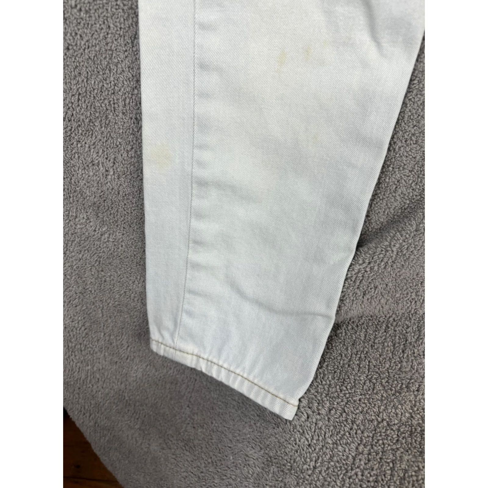 Levi's Levi's 511 Jeans Mens 31x32 White Slim Distressed Ripped Tapered Stretch Denim Wool? Size US 31 - 7 Thumbnail