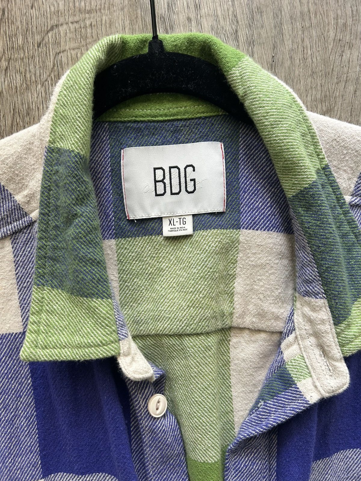 Bdg BDG Green and blue plaid flannel shirt Size US XL / EU 56 / 4 - 2 Thumbnail