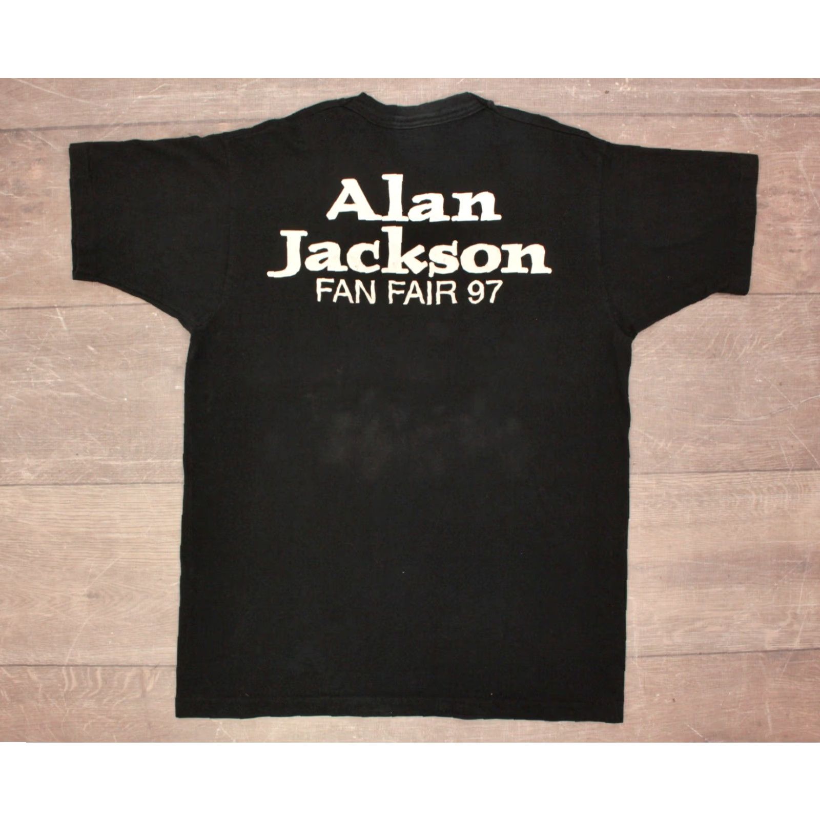 Fruit Of The Loom VINTAGE Men's 1990s Alan Jackson TShirt XL Black Graphic Tee Country Band T-shirt Mens Size US XL / EU 56 / 4 - 2 Thumbnail