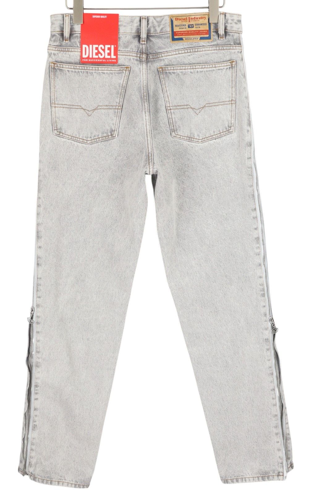 Diesel 1955-FS2 007F8 W32/L34 Side Zip Regular Straight 85389 Size US 32 / EU 48 - 4 Thumbnail