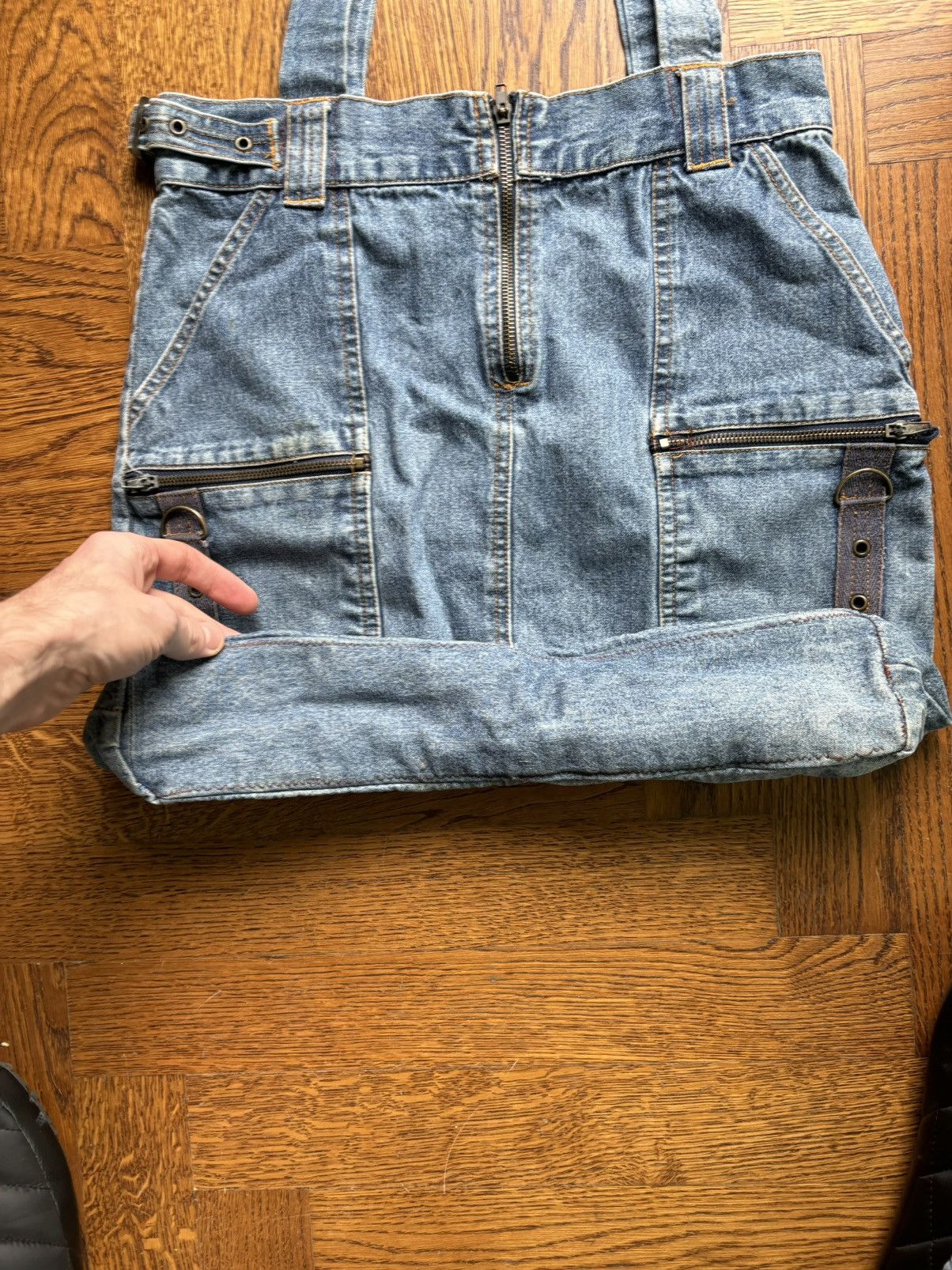 Levi's Vintage Denim Tote Bag Jote Jurse 90s Y2K Jean Sack Rework Size ONE SIZE - 7 Thumbnail