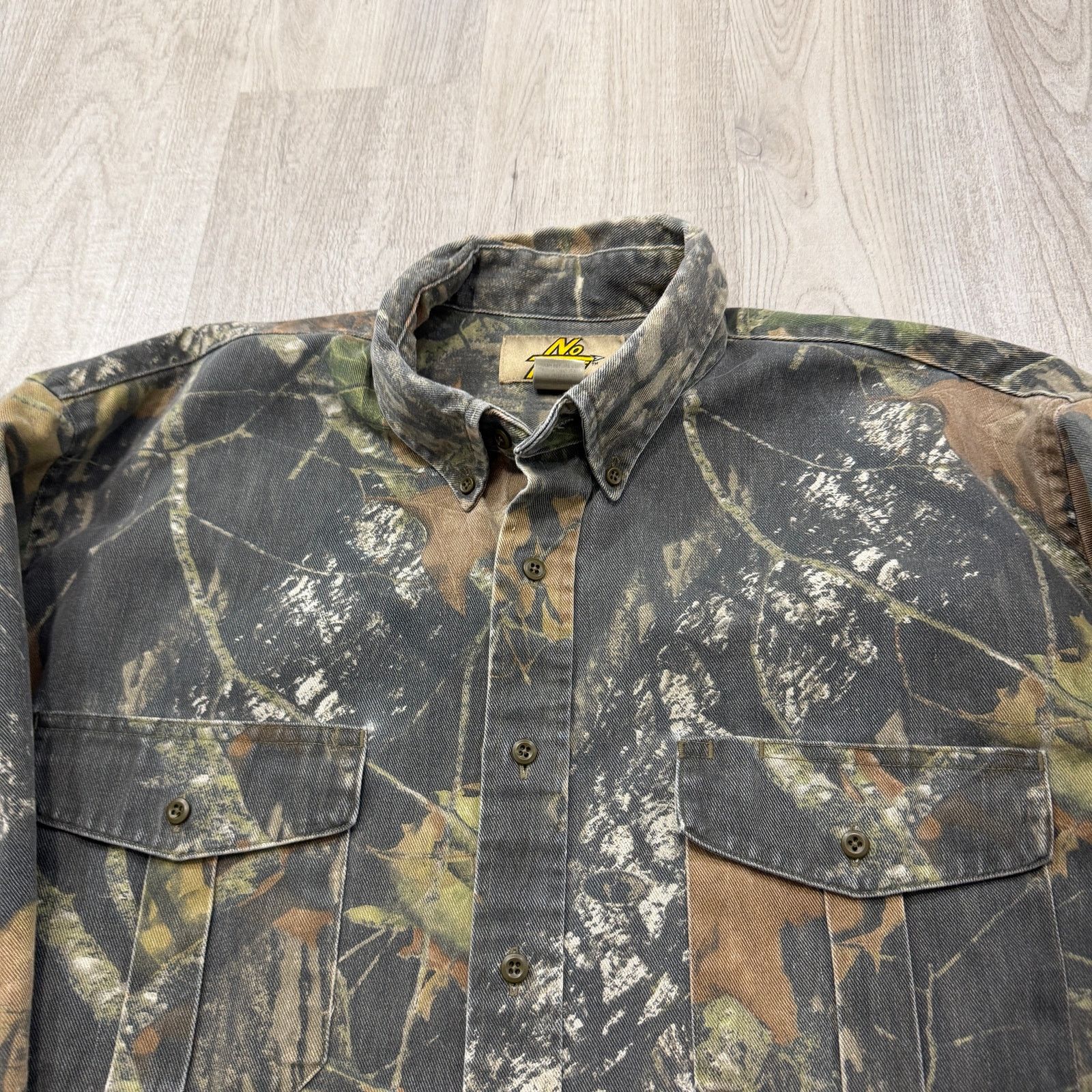 Vintage No Trace by Dan River Mossy Oak Camo Button Down Shirt XL Size US XL / EU 56 / 4 - 3 Thumbnail
